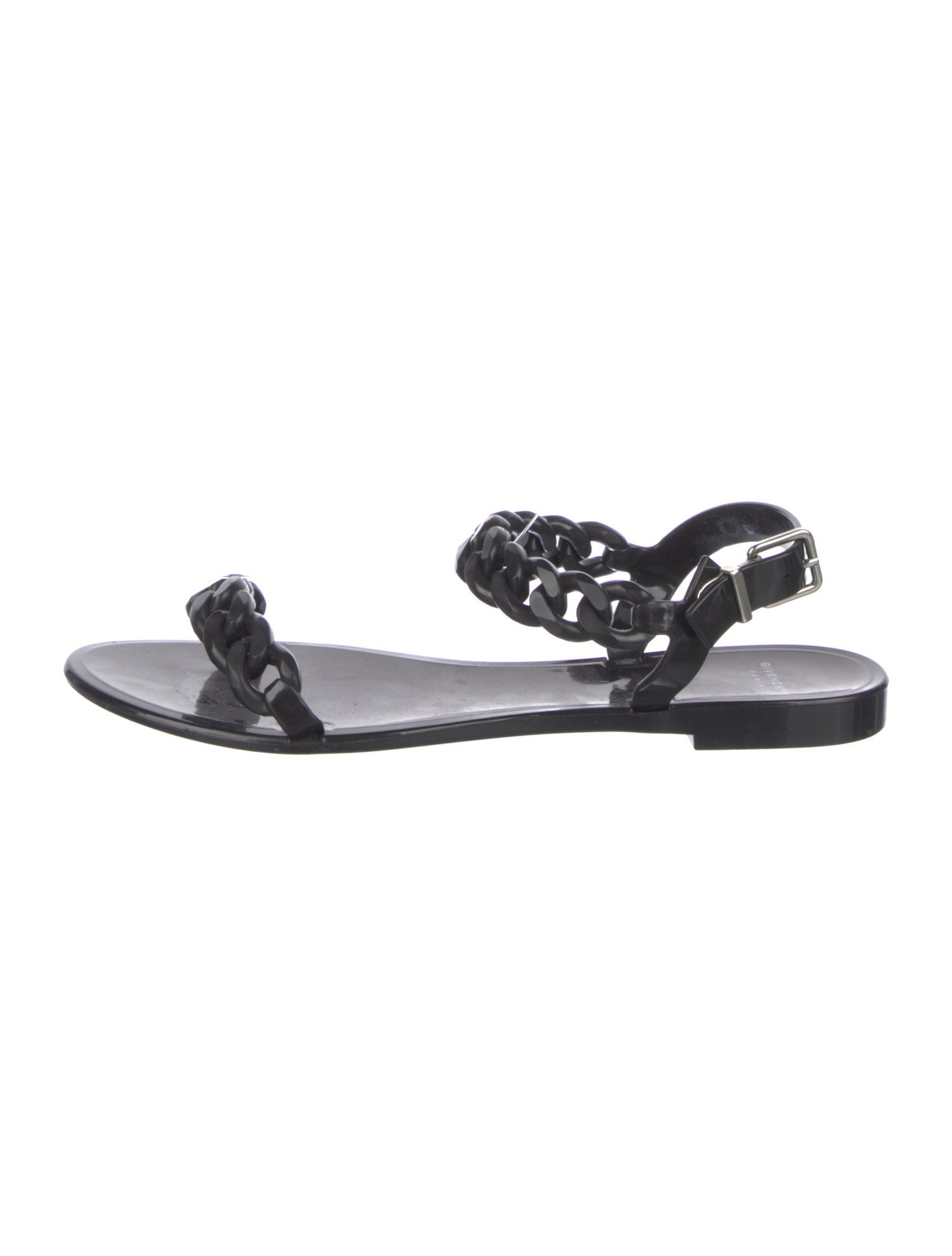 Givenchy Rubber Chain-Link Accents Gladiator Sandals