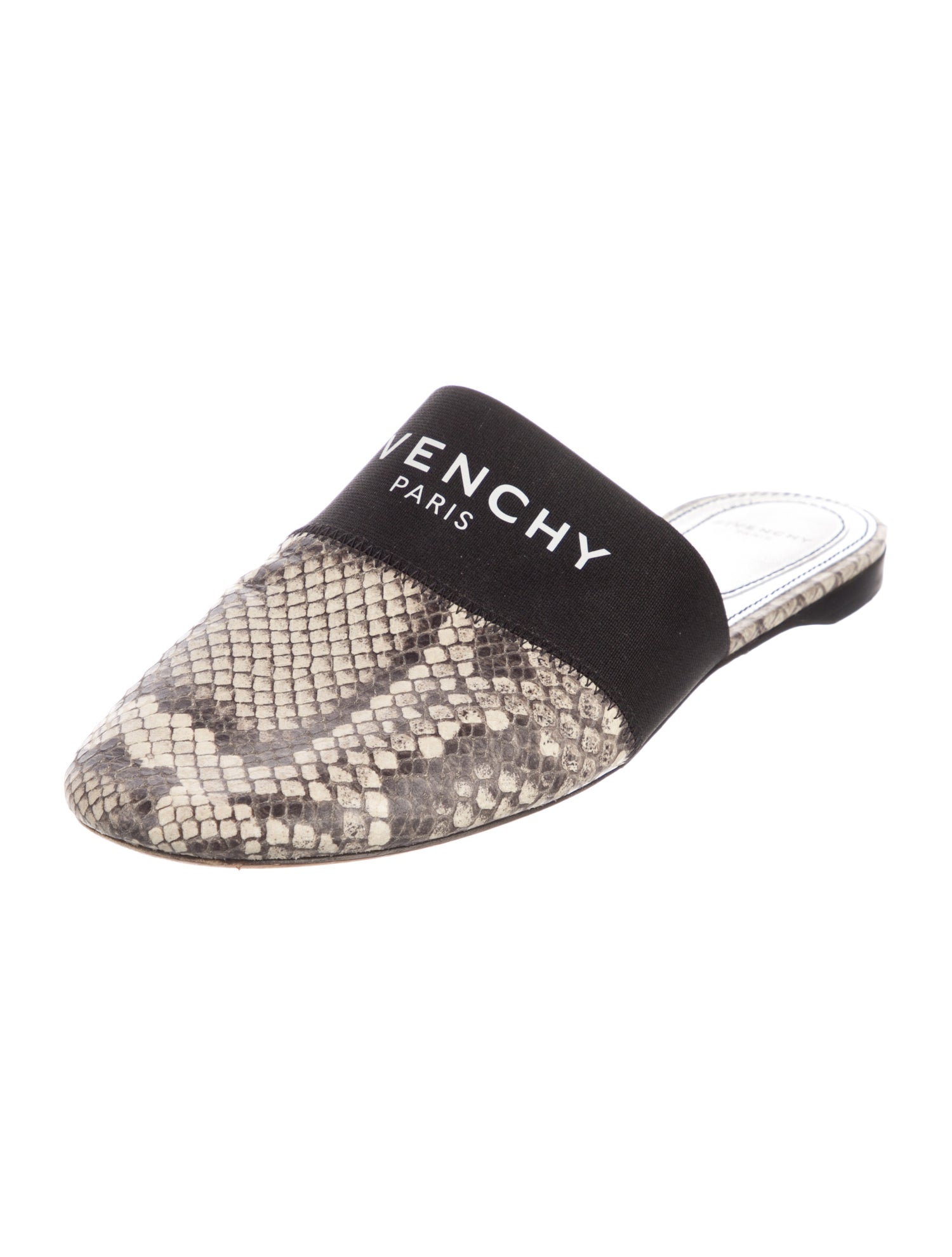 Givenchy Leather Animal Print Mules
