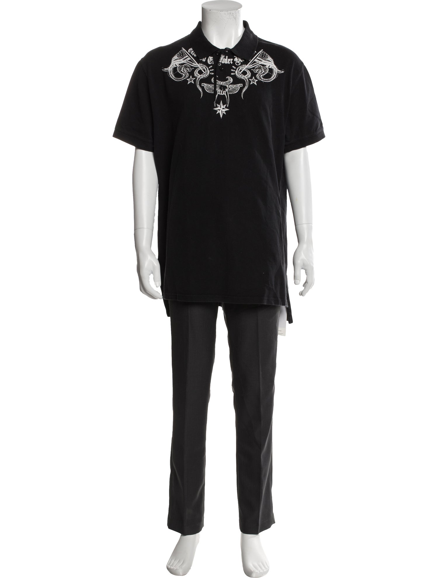 Givenchy Graphic Print Collar Polo Shirt