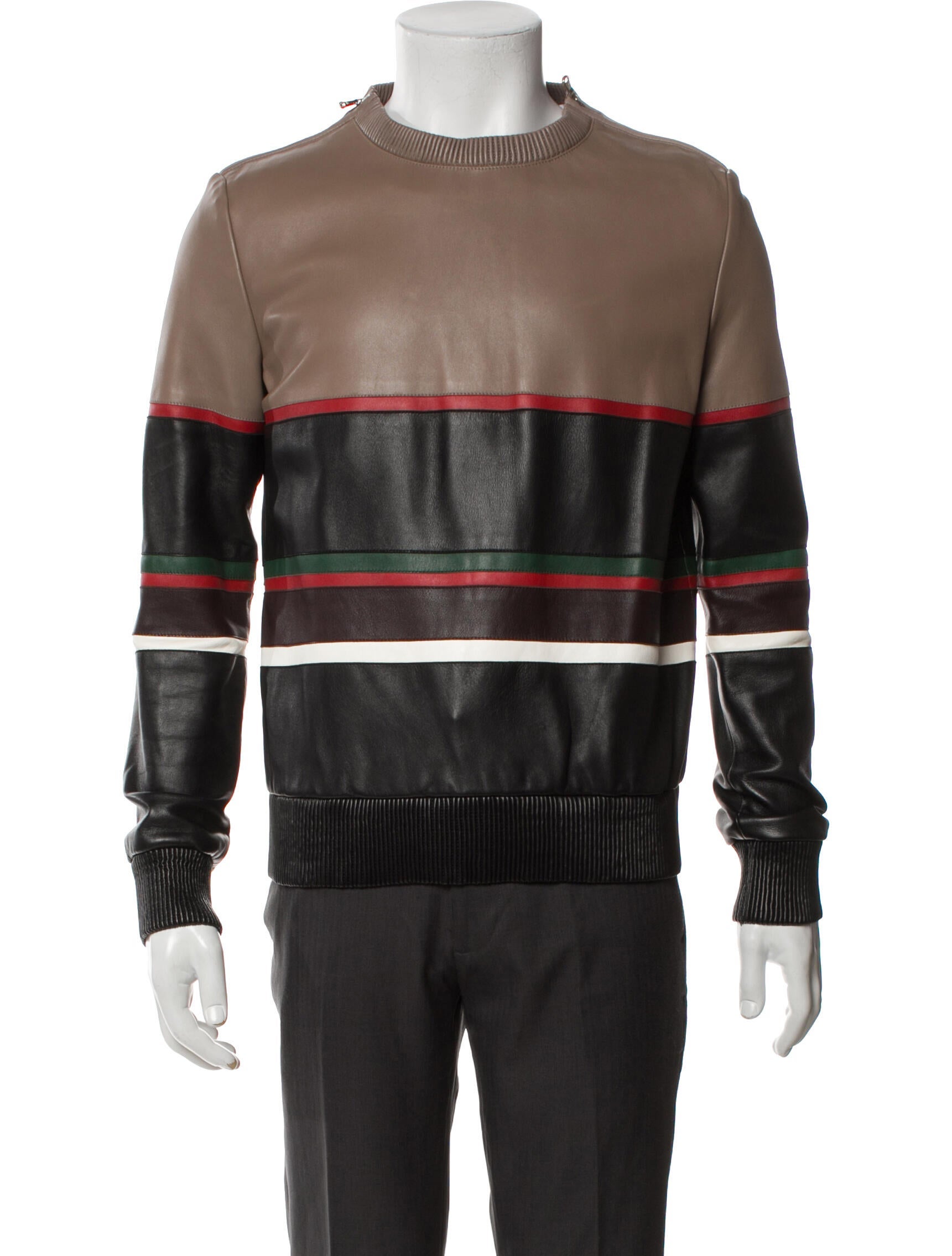 Givenchy Lambskin Plaid Print Moto Jacket