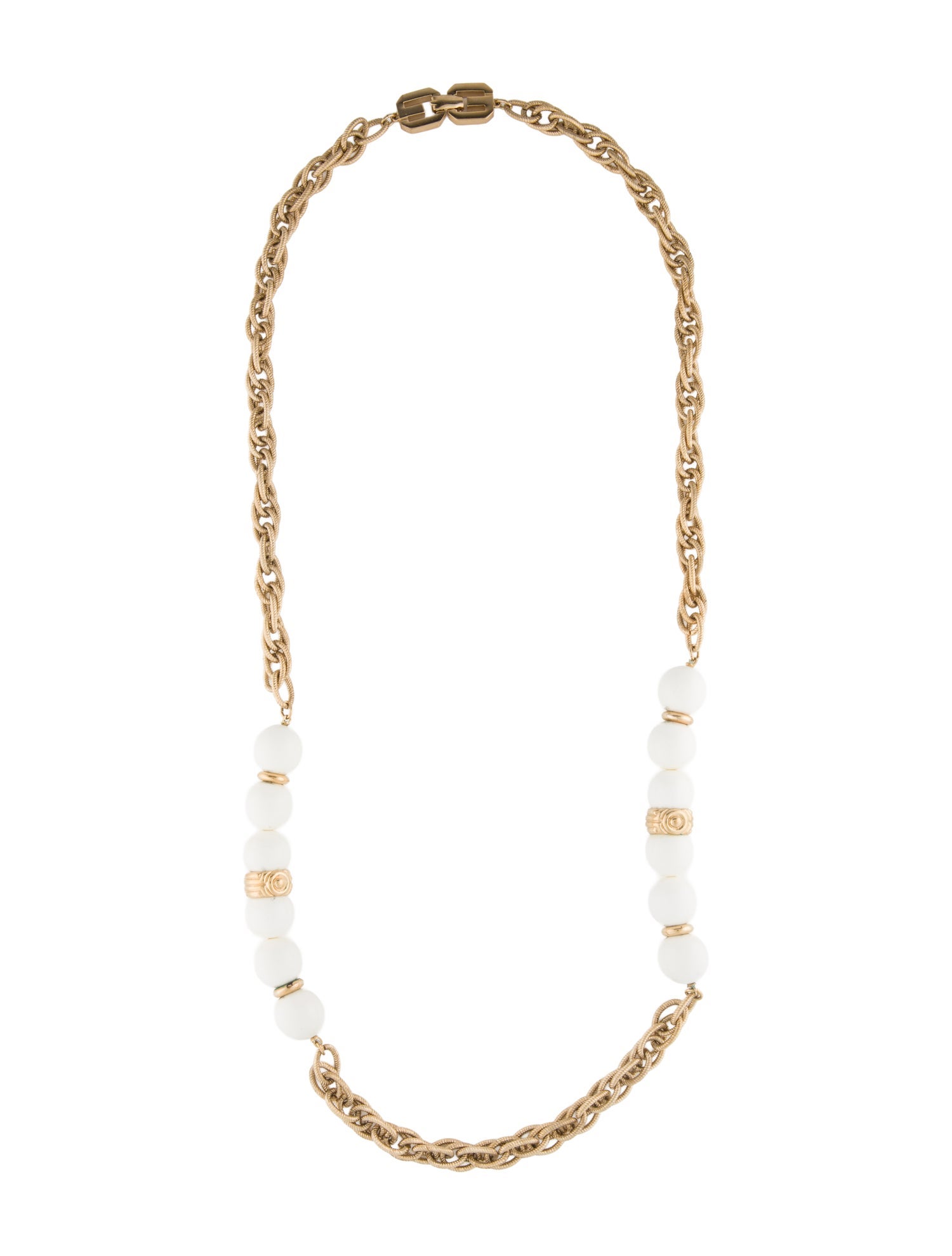Givenchy Resin Bead Chain Necklace