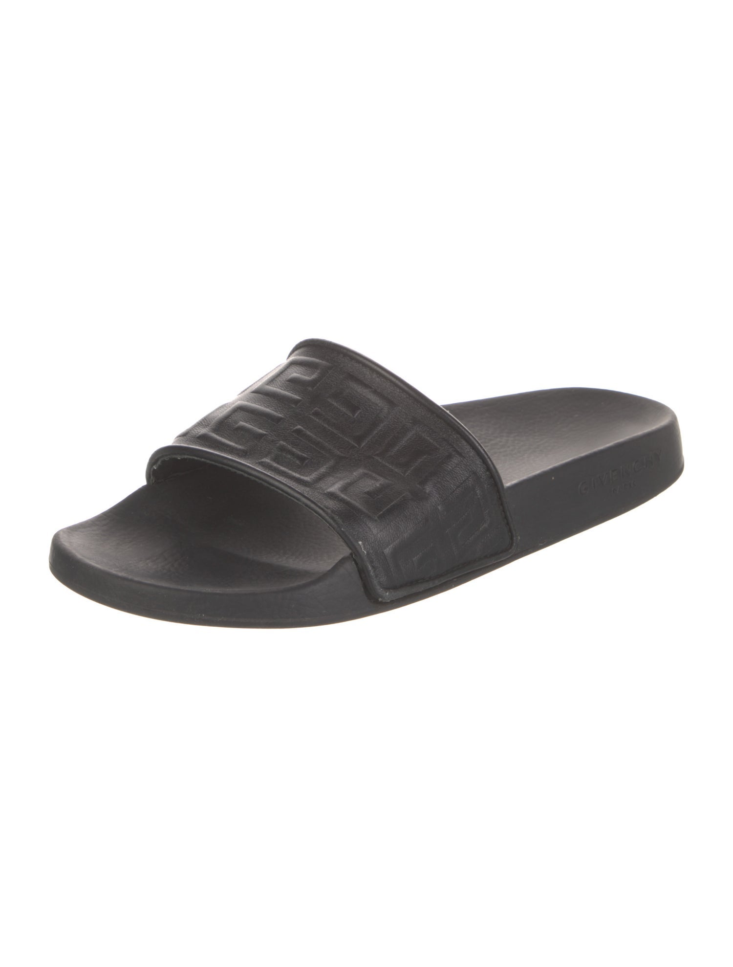 Givenchy Embossed Leather Slides