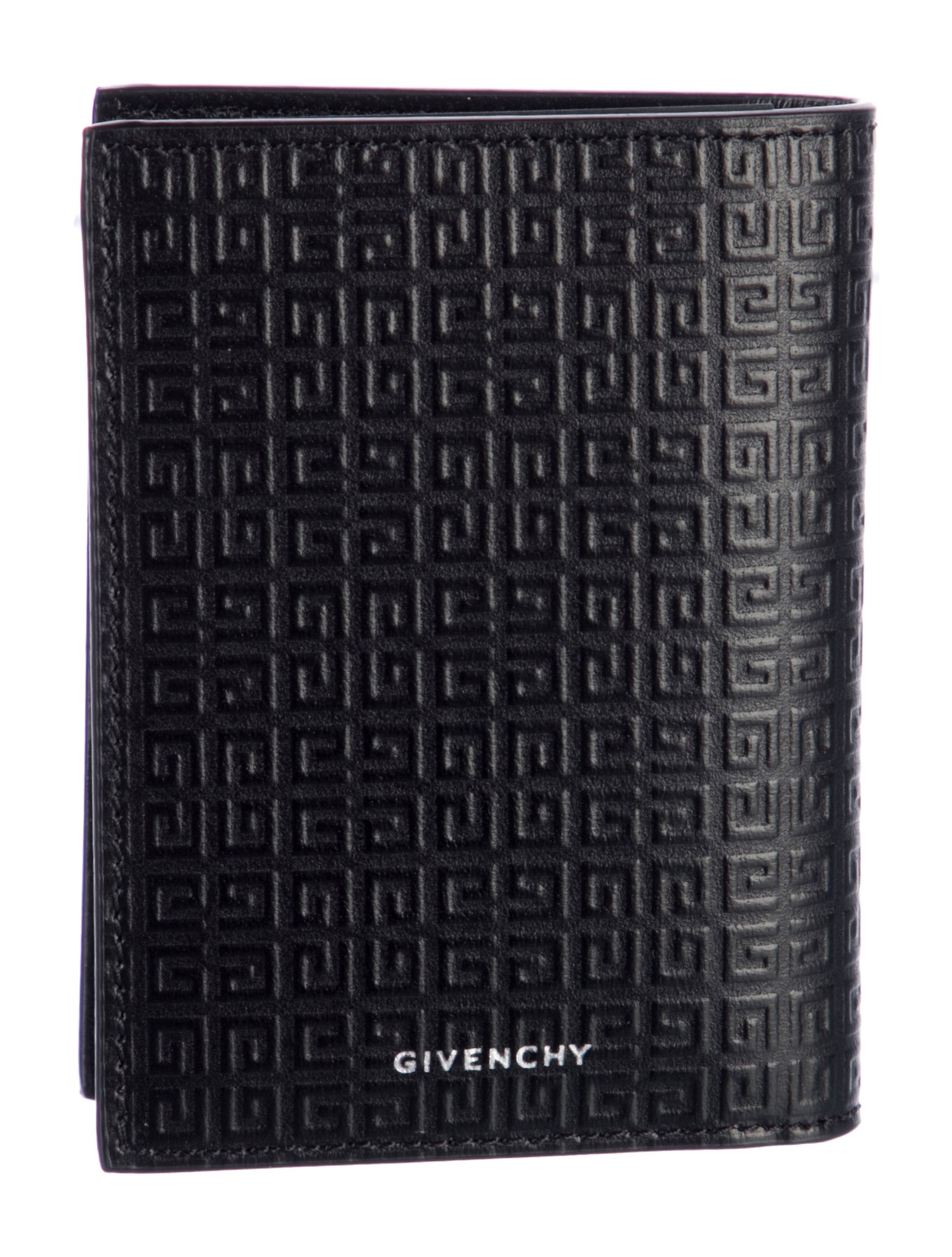 Givenchy Embossed Leather Graphic Print Bifold Wallet