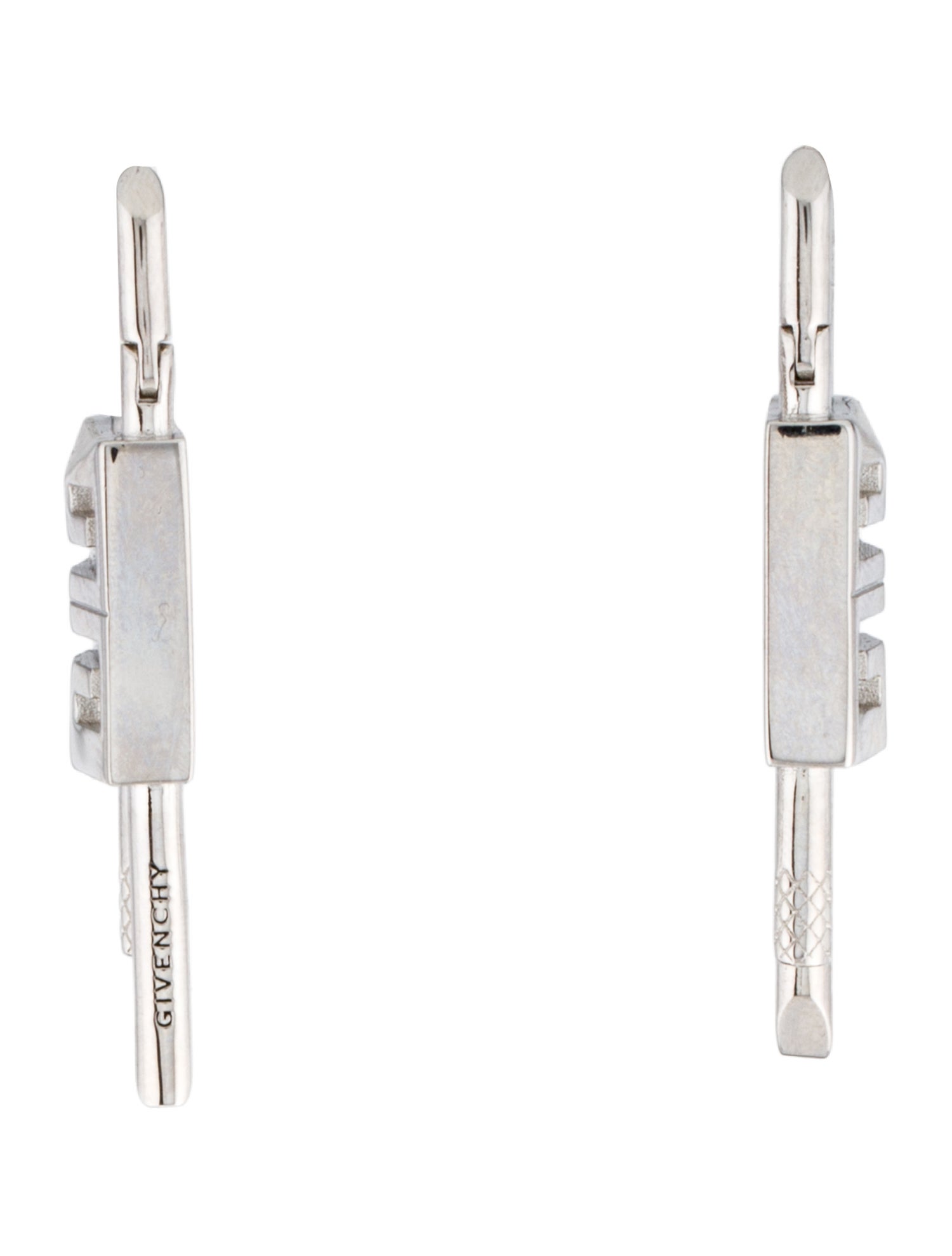 Givenchy Silver Small Lock Earrings