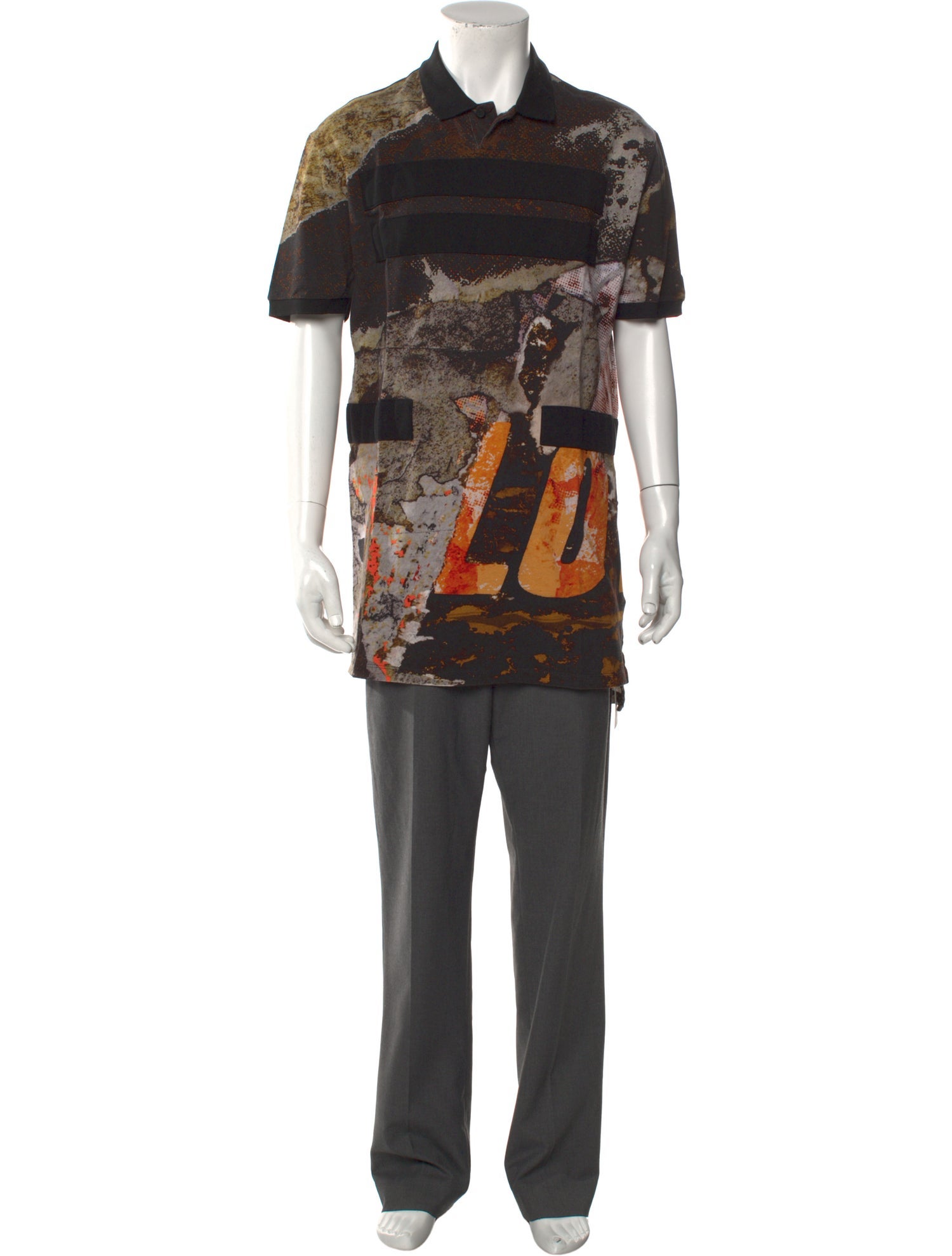 Givenchy Printed Collar Polo Shirt