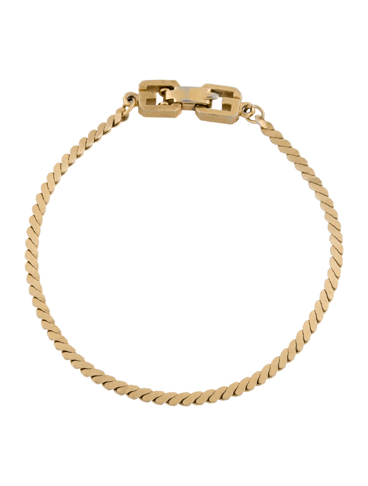 Givenchy Vintage Flat Chain Link Bracelet