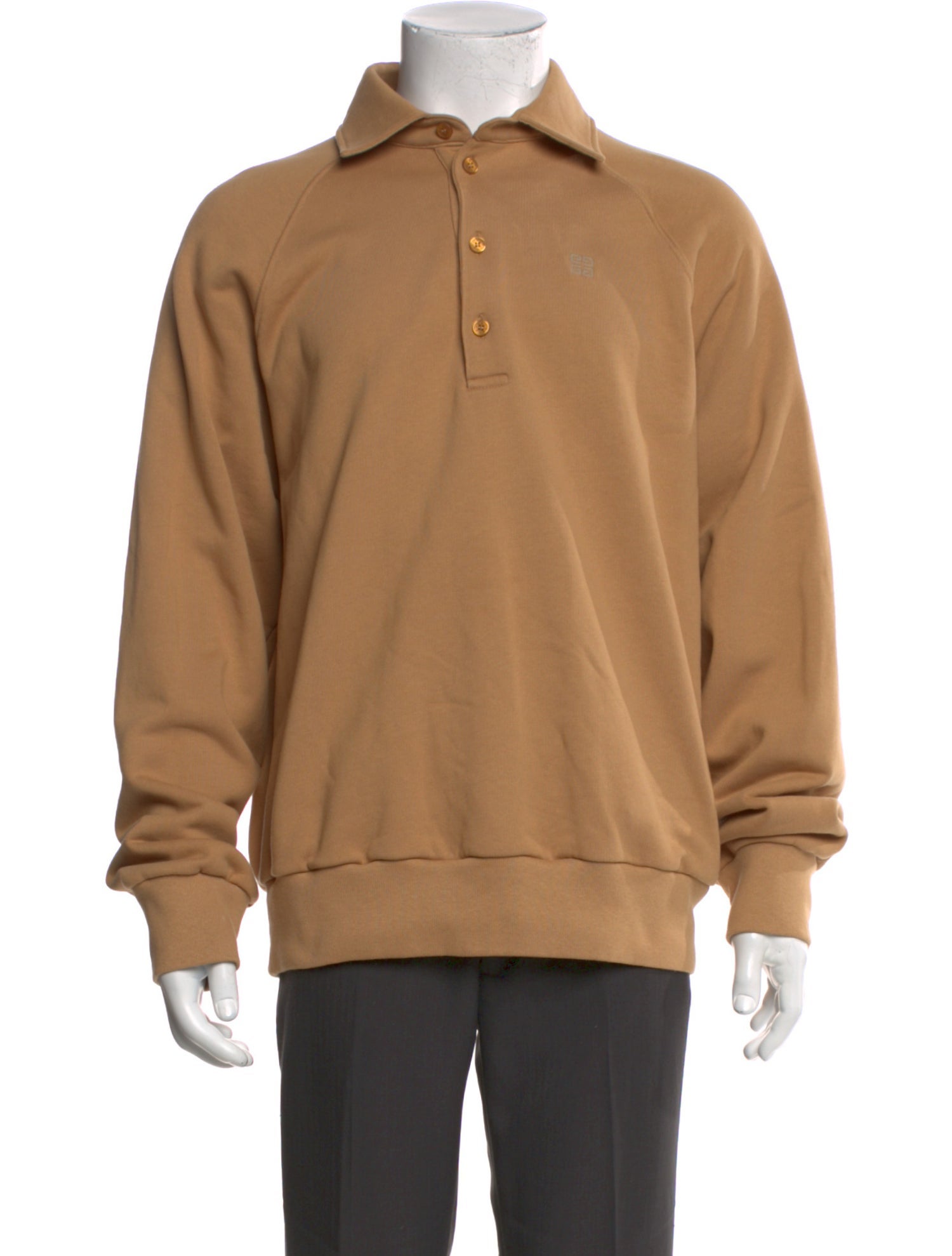 Givenchy Mock Neck Long Sleeve Polo Sweater