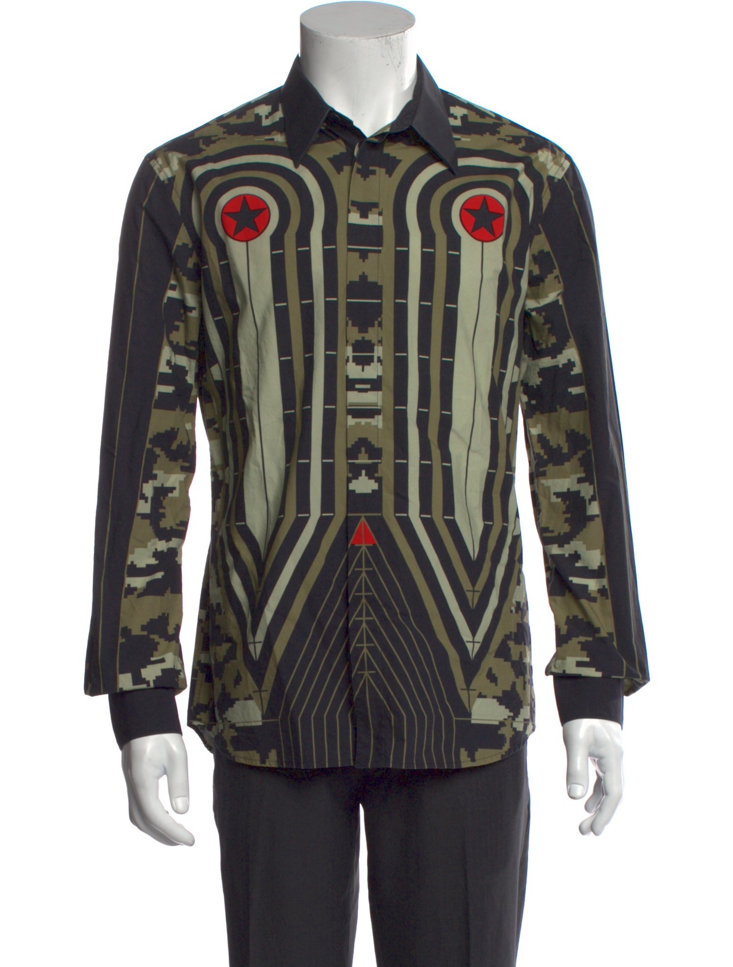 Givenchy Printed Long Sleeve Dress Shirt