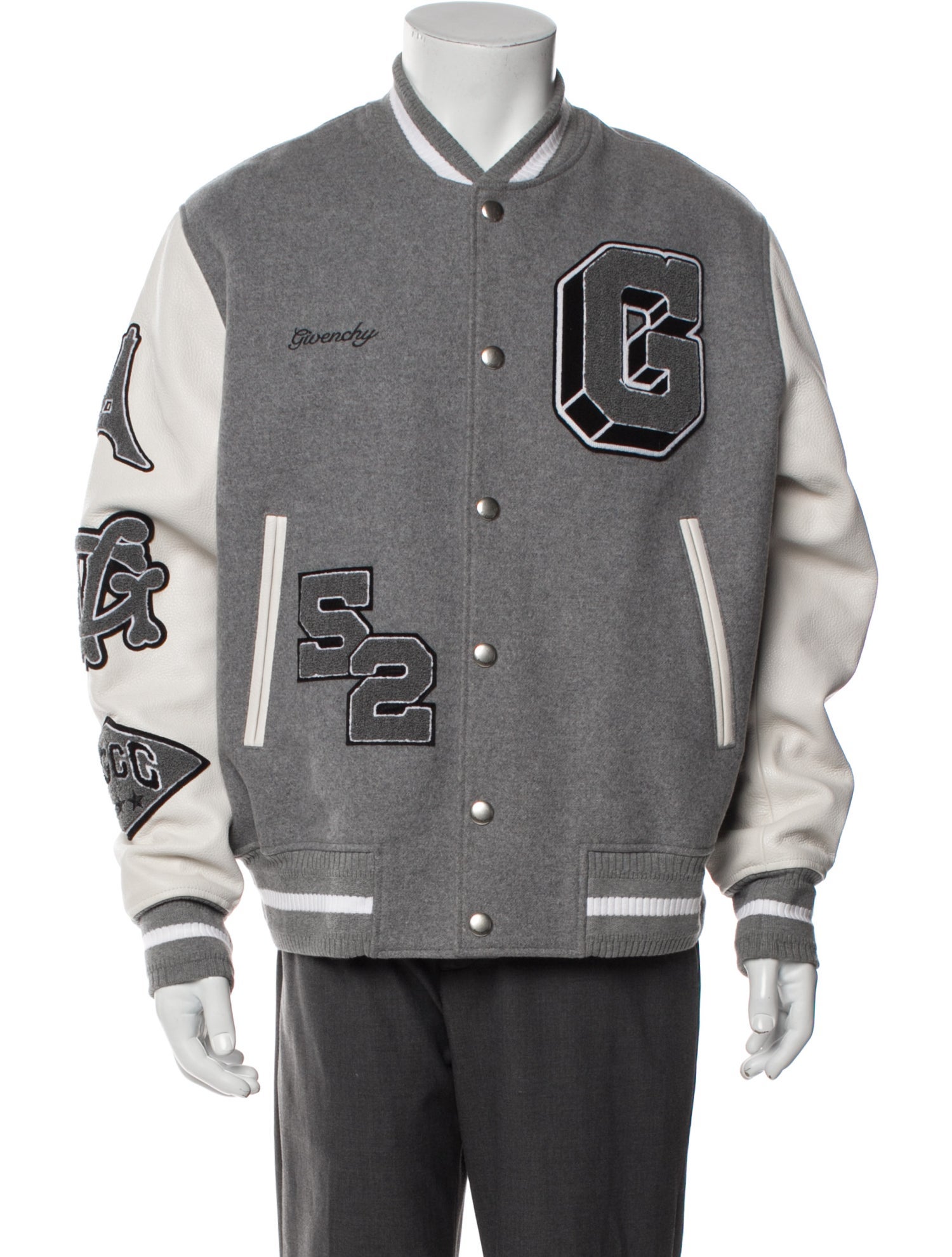 Givenchy Wool Graphic Print Varsity Jacket w/ Tags