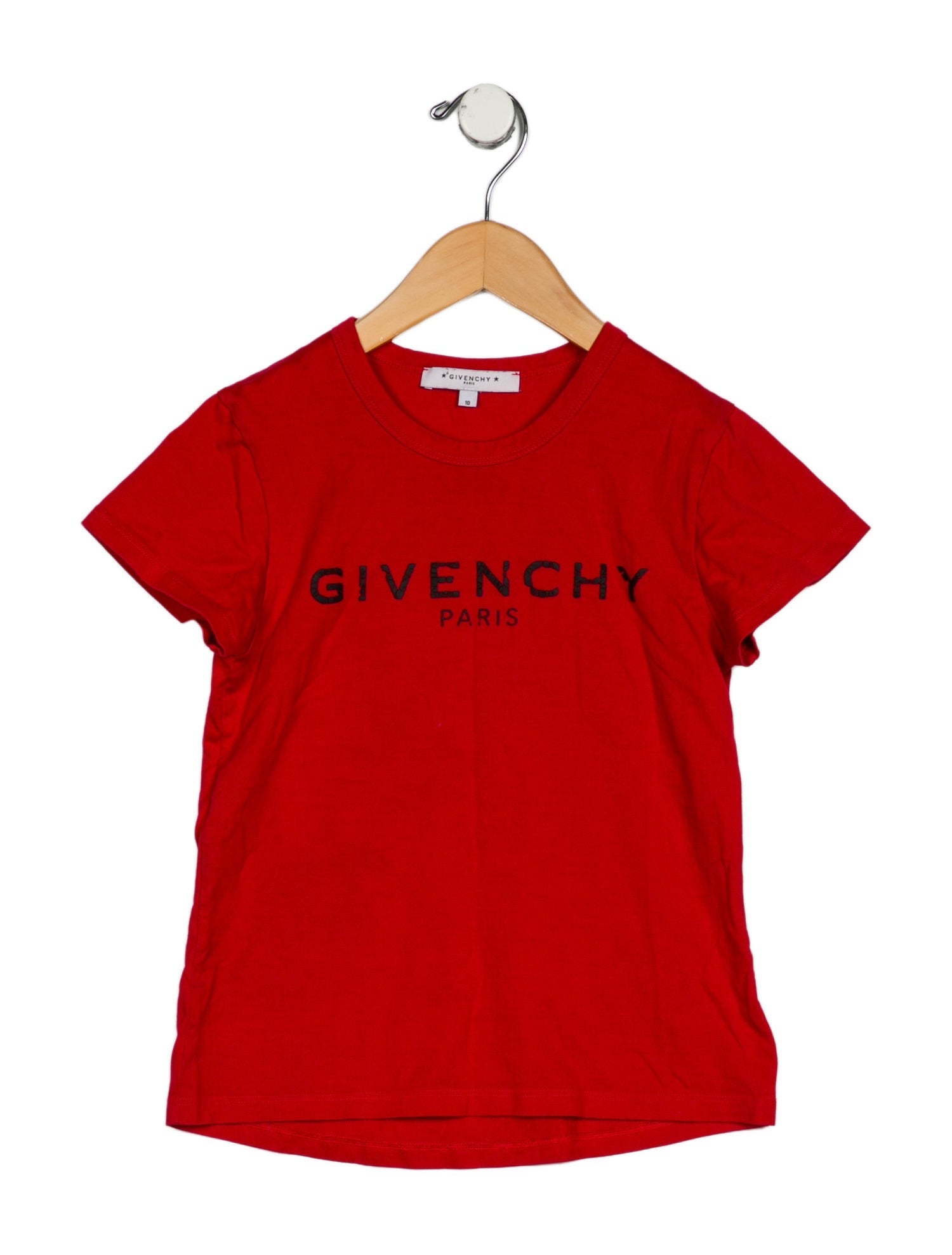 Givenchy Girls Short Sleeve Cotton Logo Print Top