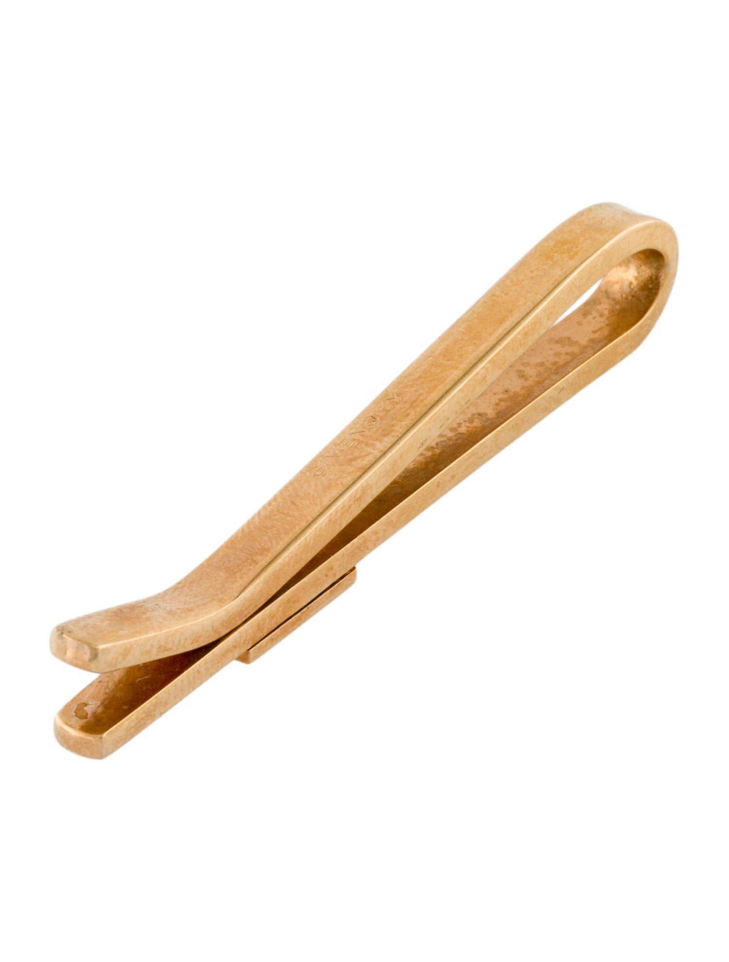 Givenchy Two-Tone Textured Logo Tie Clip