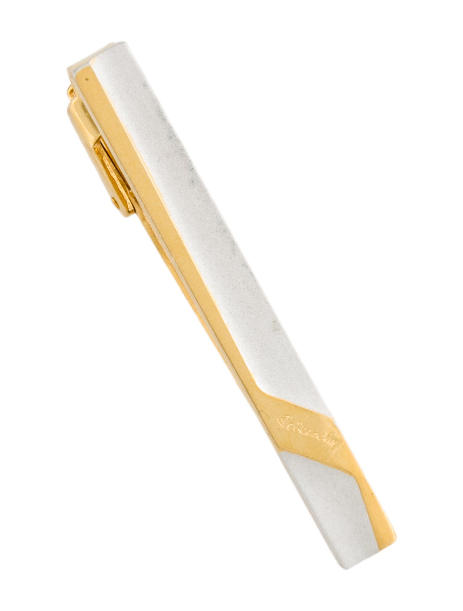 Givenchy Two-Tone 4G Frosted Tie Clip