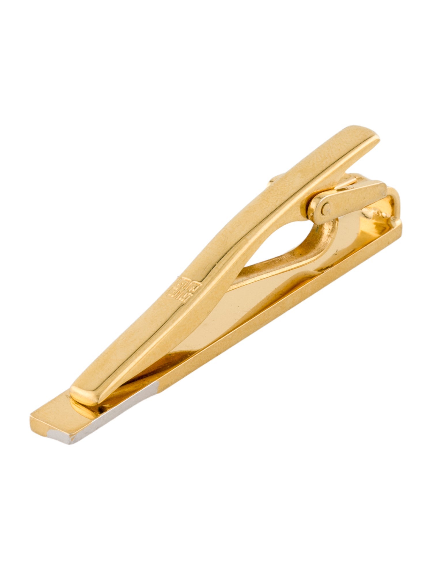 Givenchy Two-Tone 4G Frosted Tie Clip