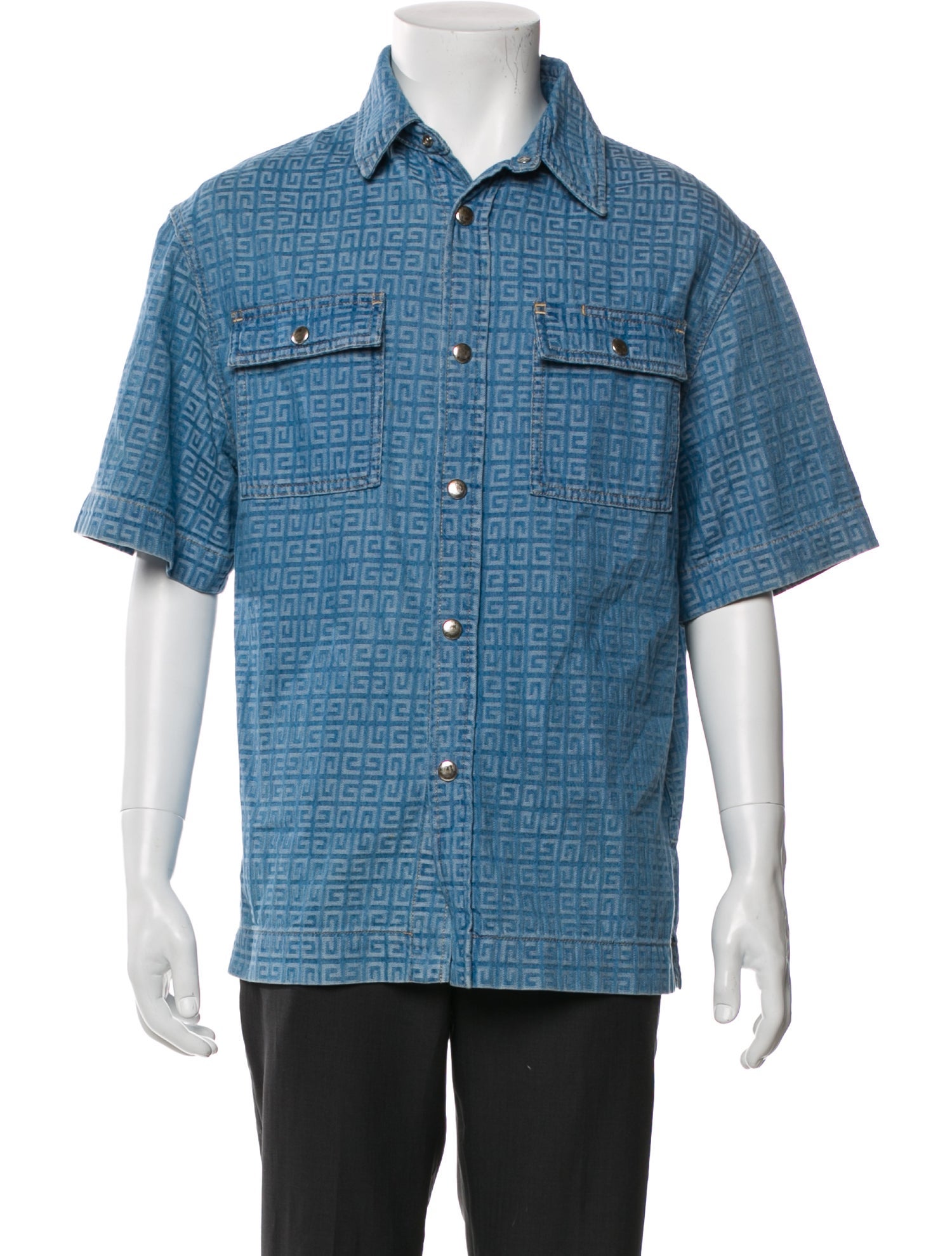 Givenchy Short Sleeve Denim Shirt