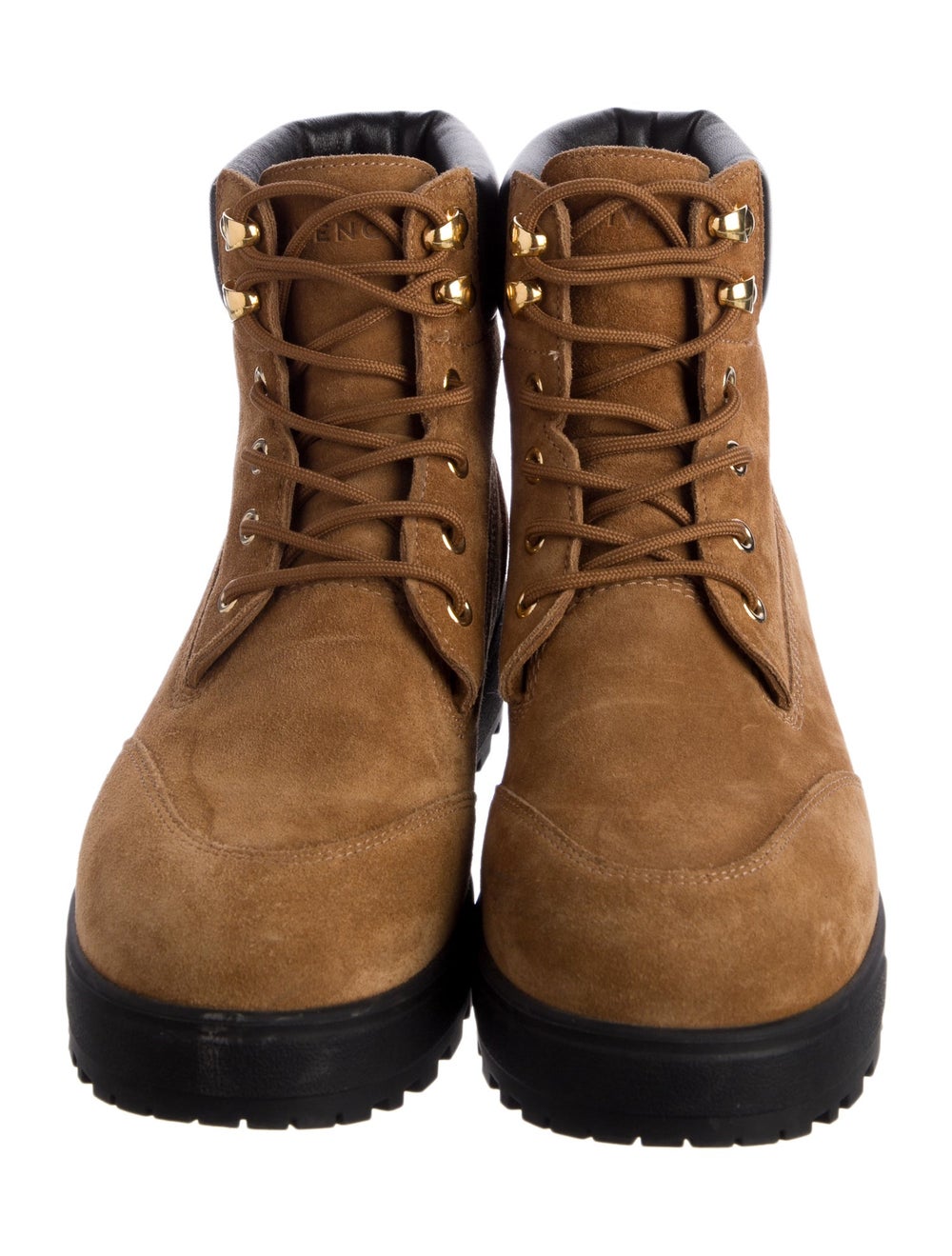 Givenchy Nubuck Colorblock Pattern Combat Boots - image 3