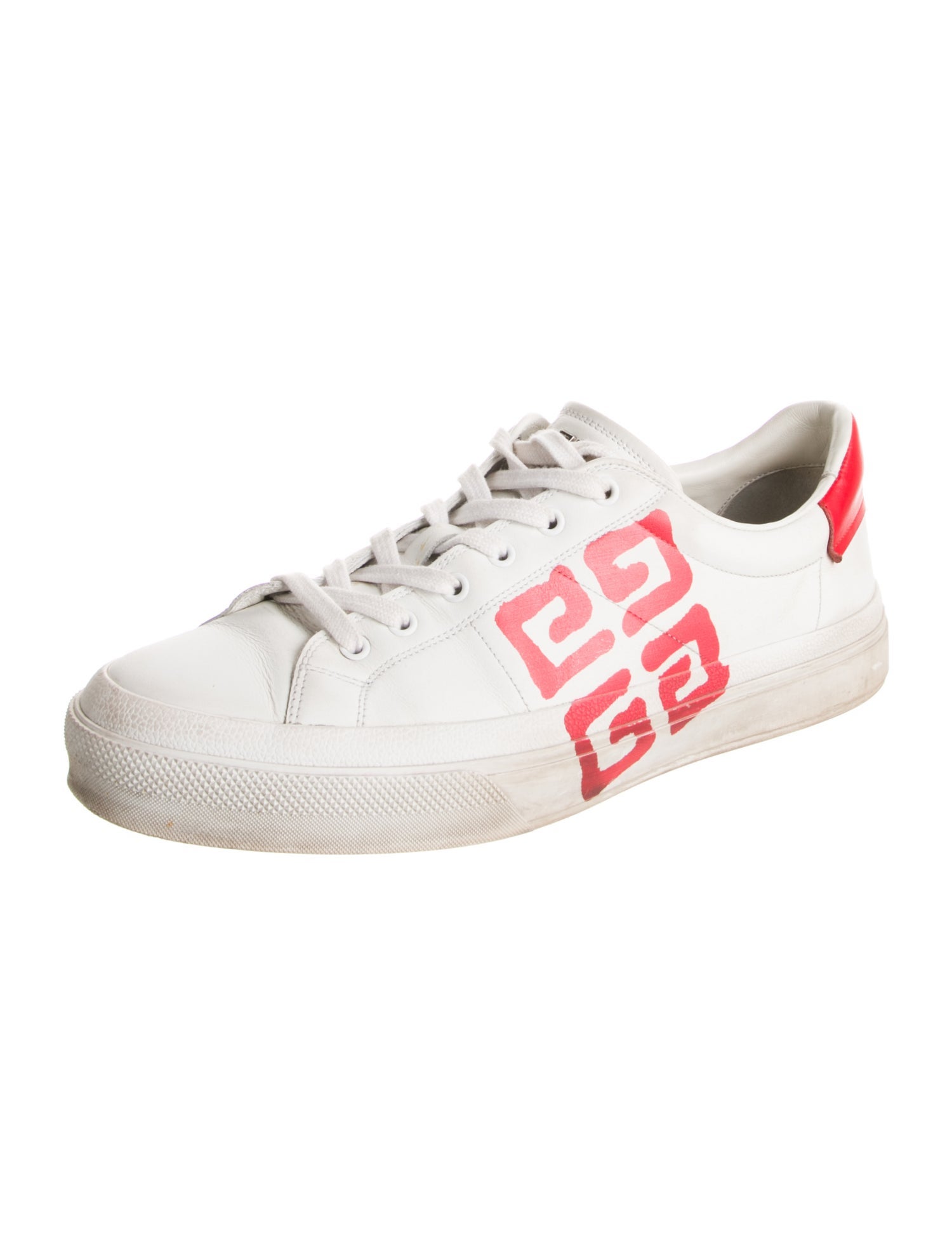 Givenchy Leather Graphic Print Sneakers