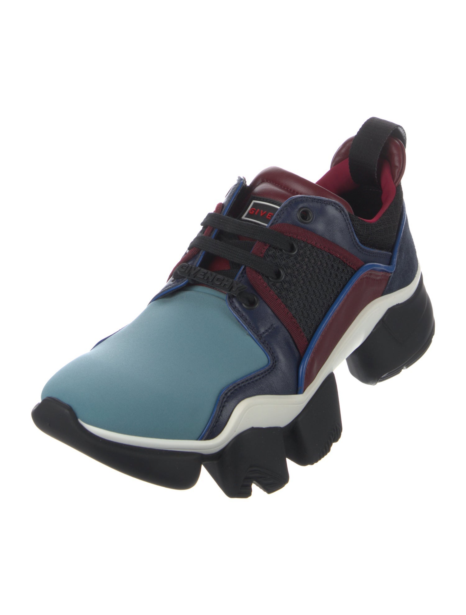 Givenchy Leather Colorblock Pattern Sneakers