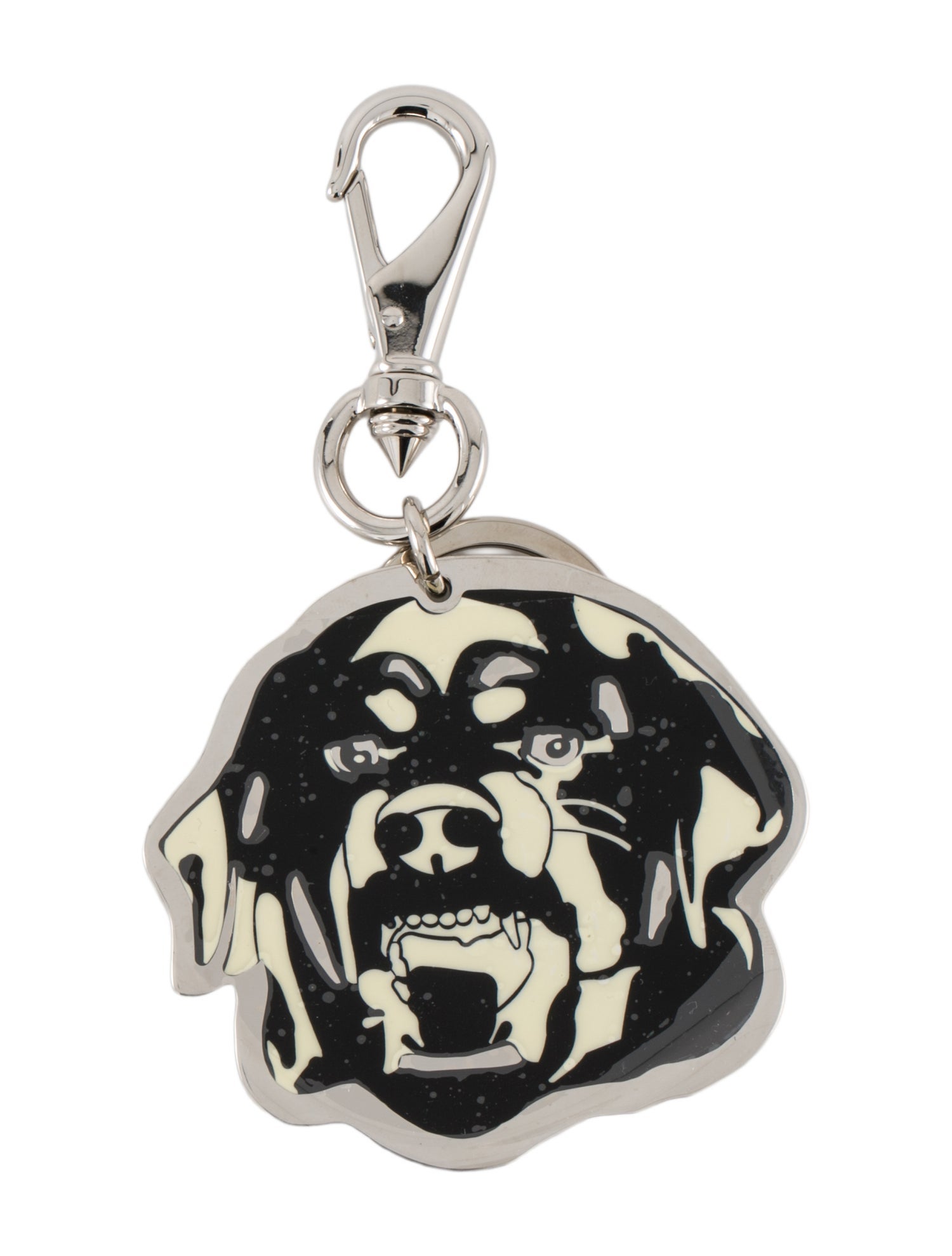 Givenchy Pattern Print Metal Dog Keychain