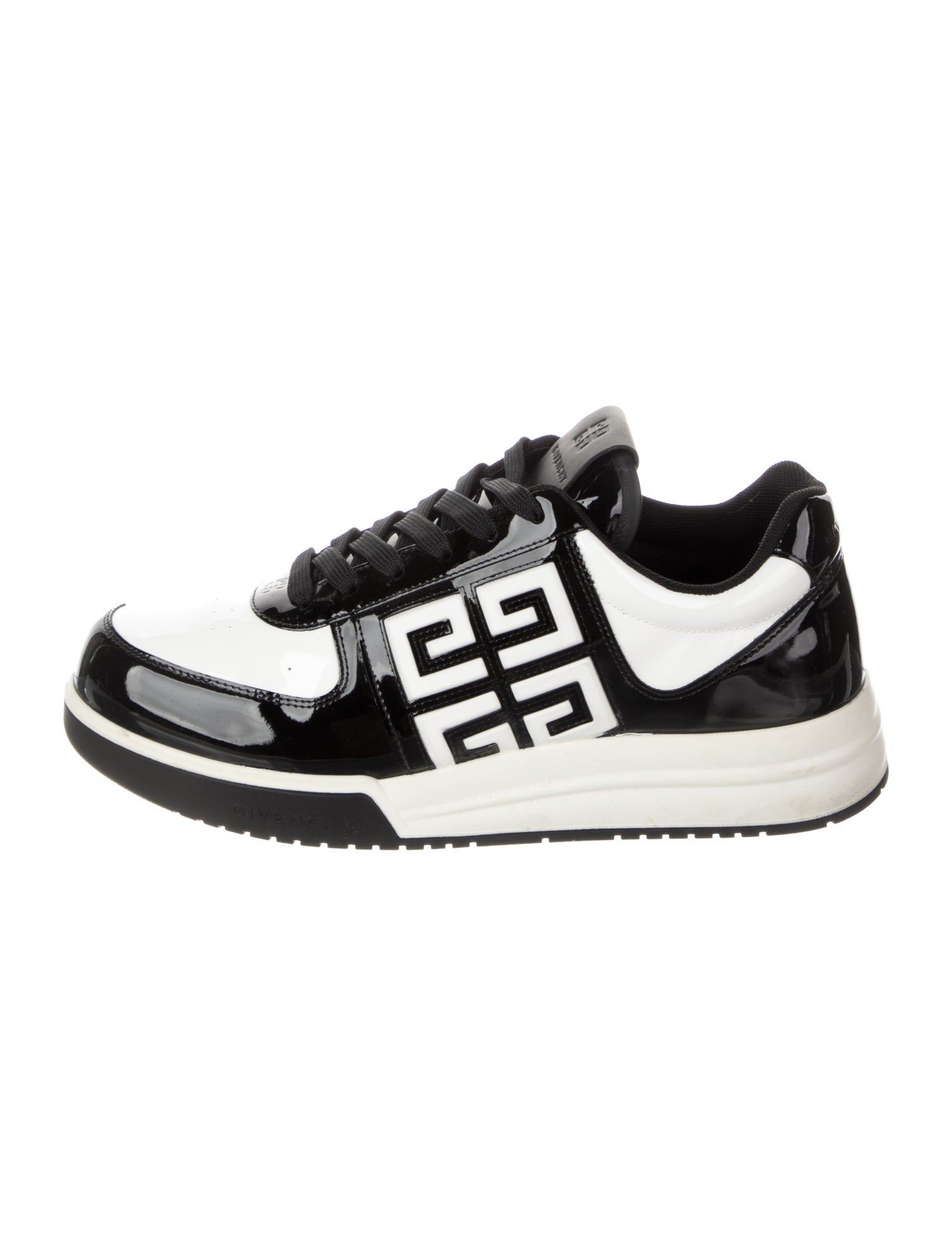 Givenchy Patent Leather Colorblock Pattern Sneakers