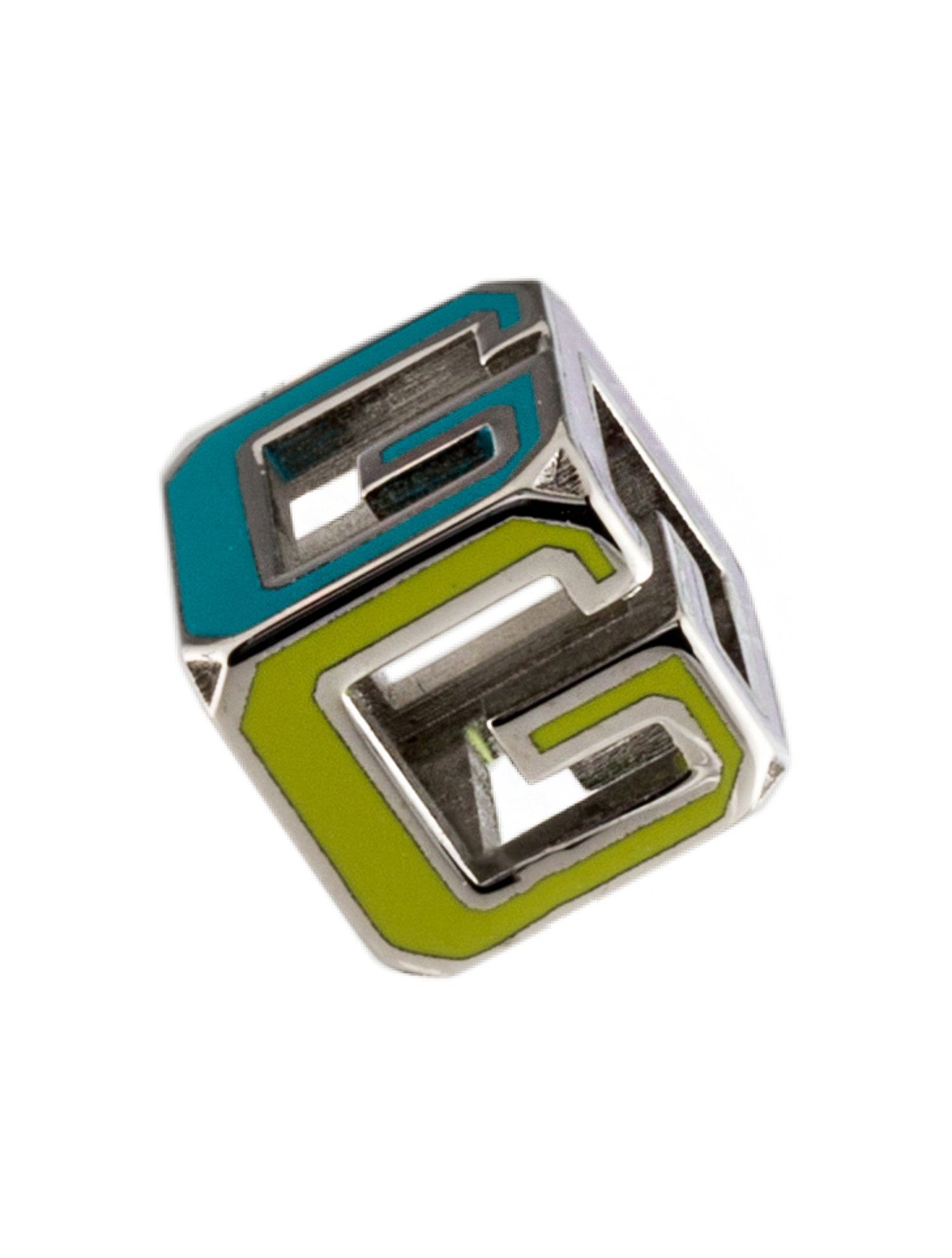 Givenchy Enamel G Cube Stud Single Earring