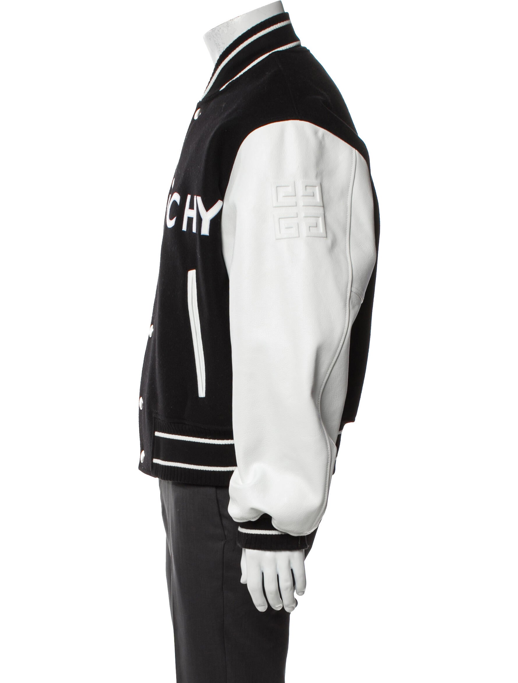 Givenchy Calfskin Graphic Print Varsity Jacket