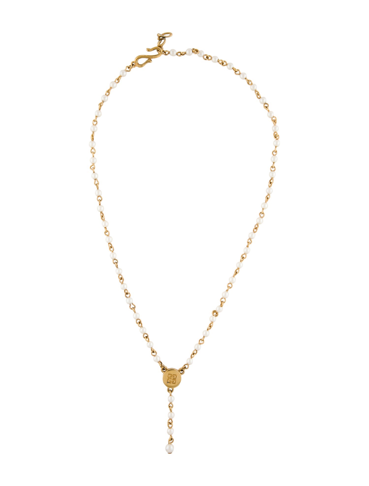 Givenchy Faux Pearl Lariat Necklace