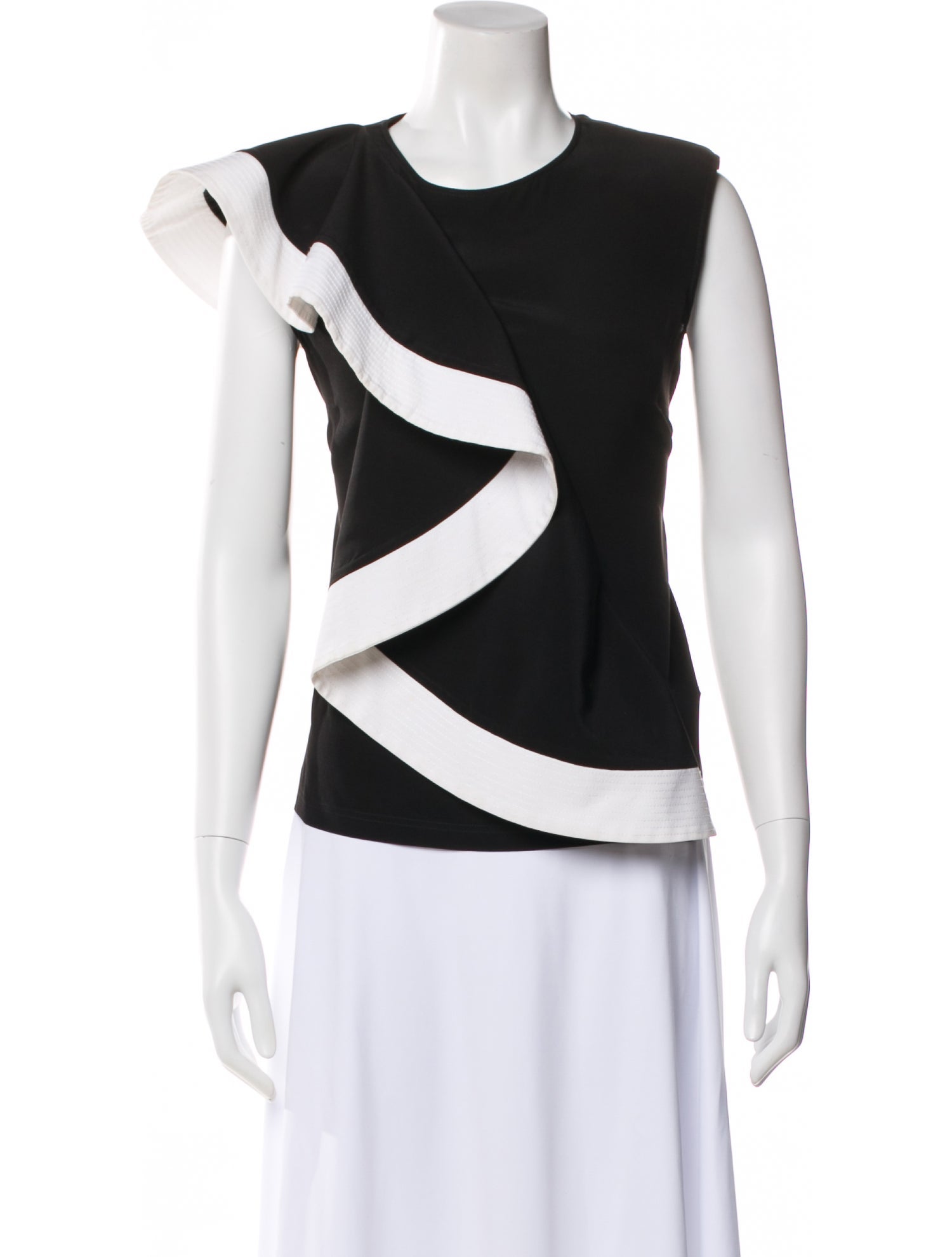 Givenchy Silk Colorblock Pattern Top