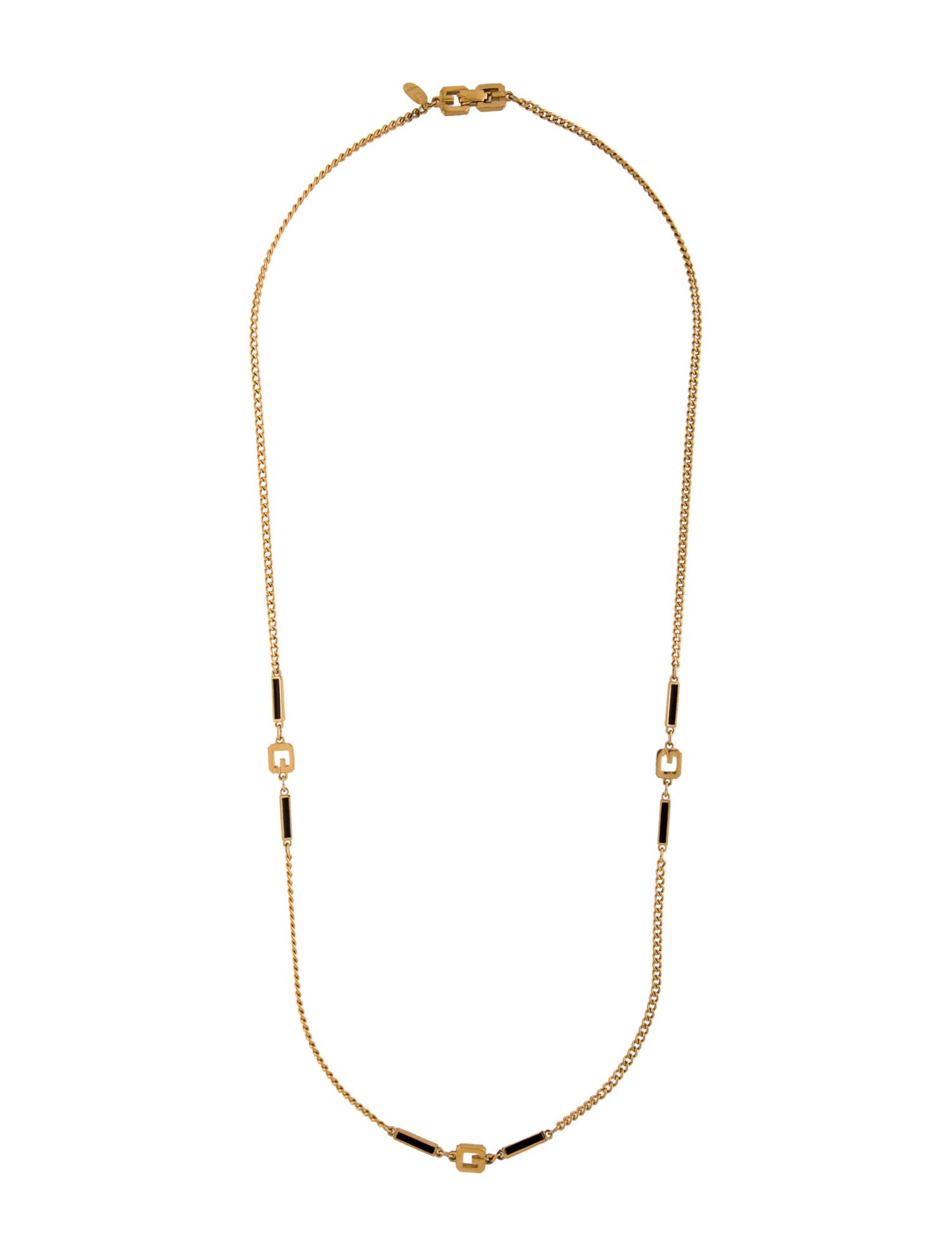 Givenchy Vintage Enamel Station Necklace