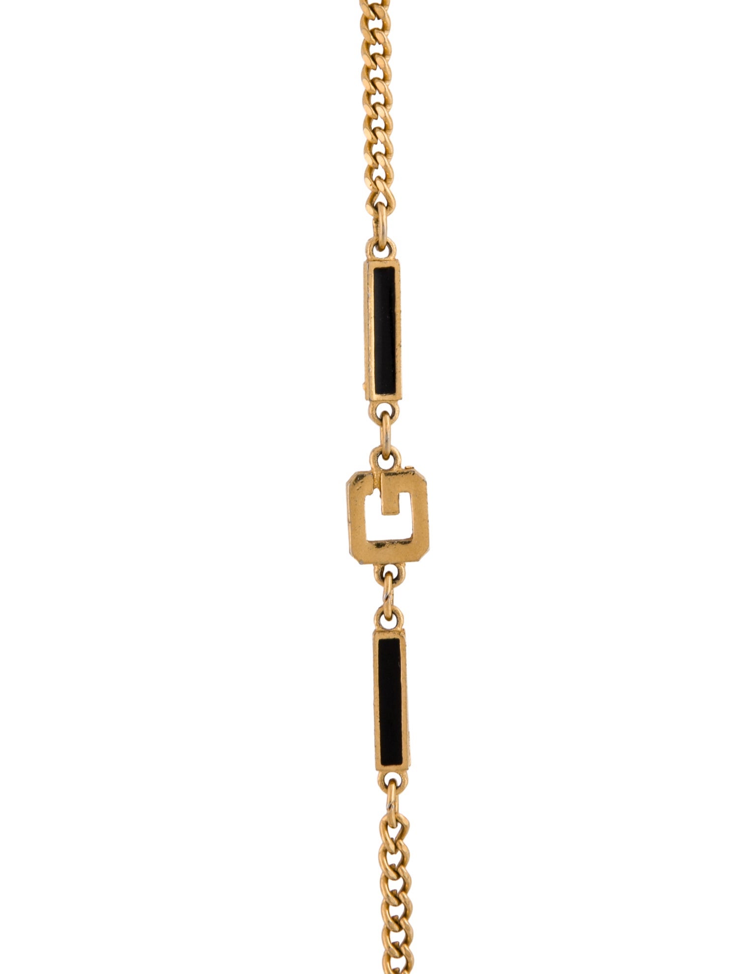 Givenchy Vintage Enamel Station Necklace