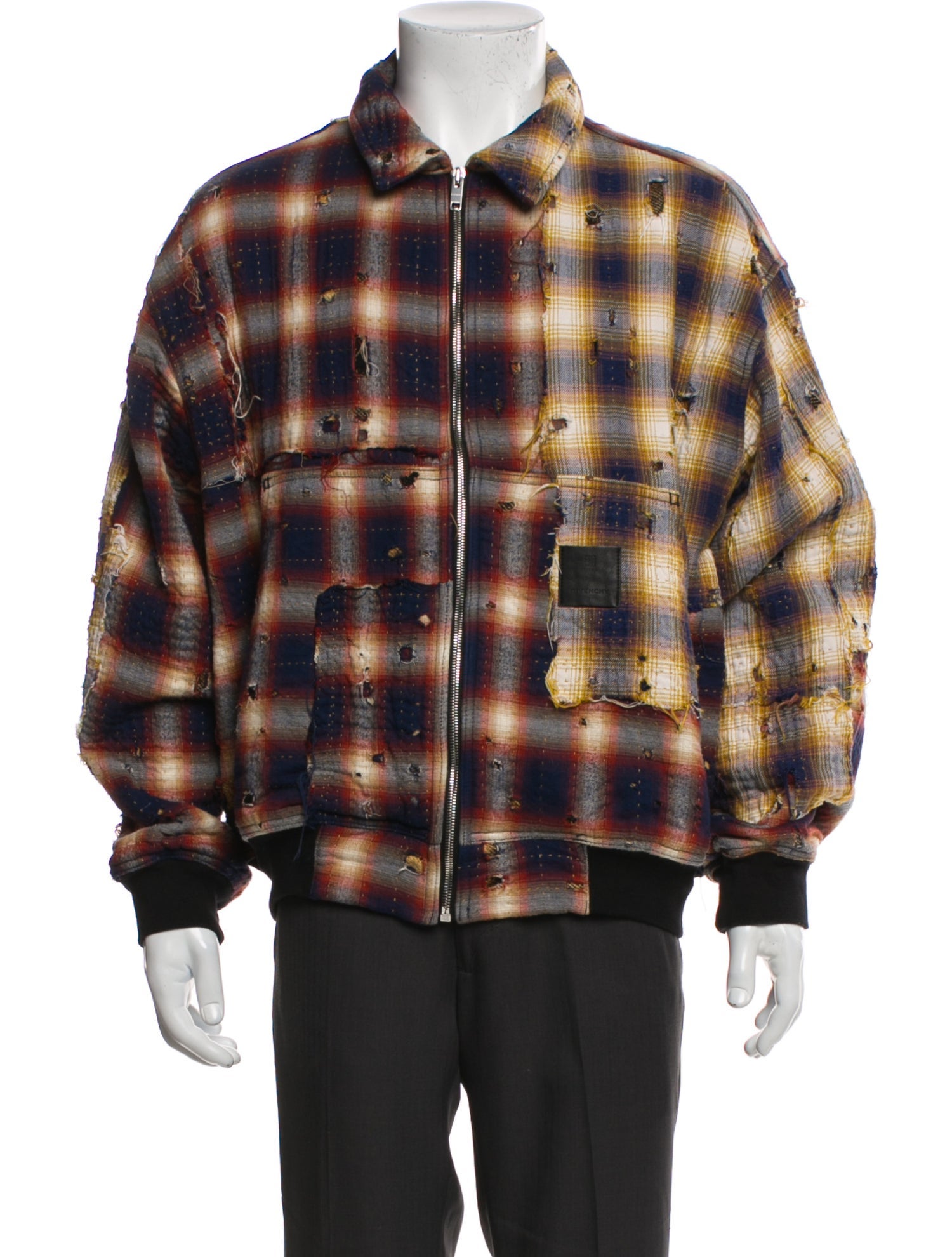 Givenchy Plaid Print Bomber Jacket