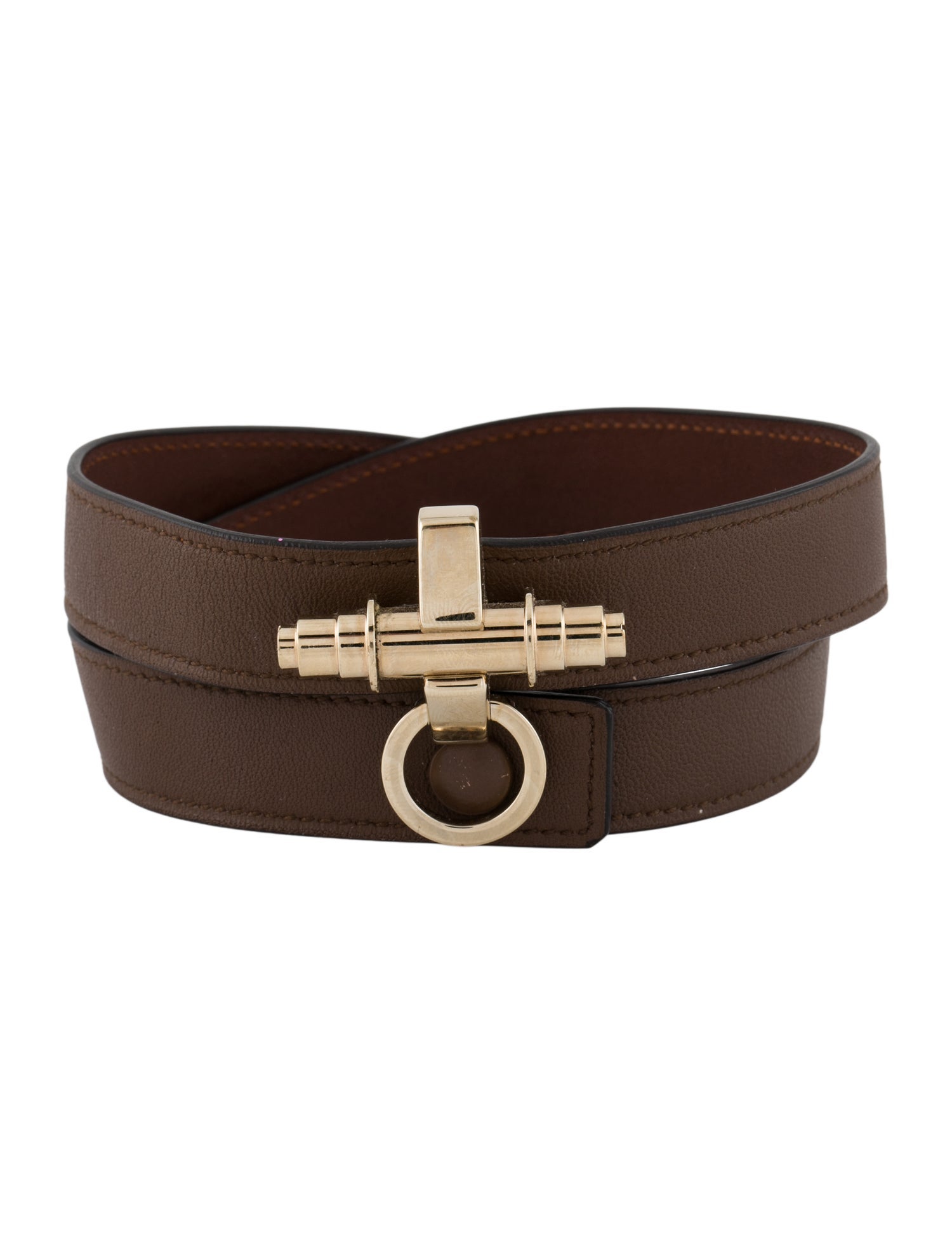 Givenchy Leather Obsedia Triple Wrap Bracelet