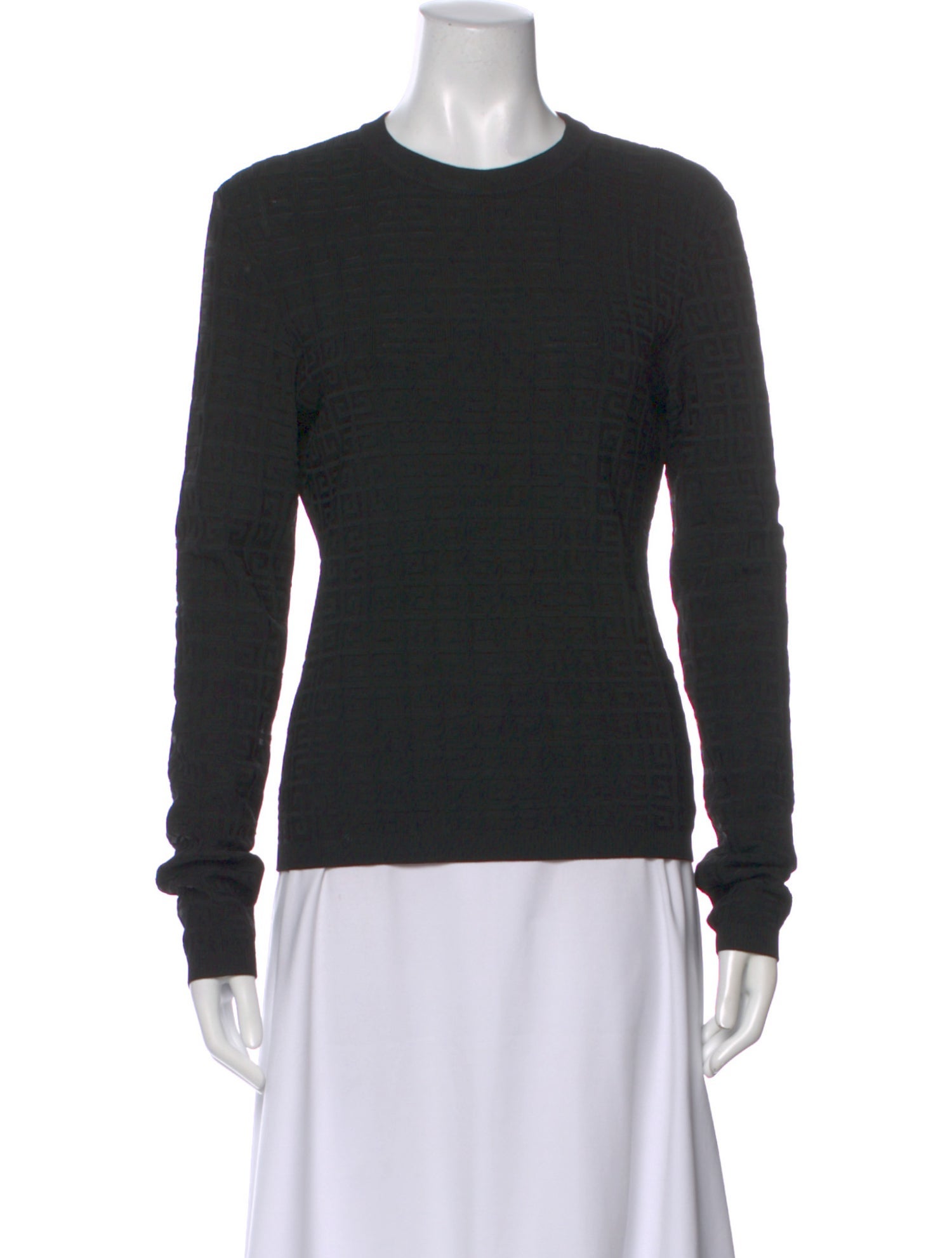 Givenchy Patterned Crew Neck Top