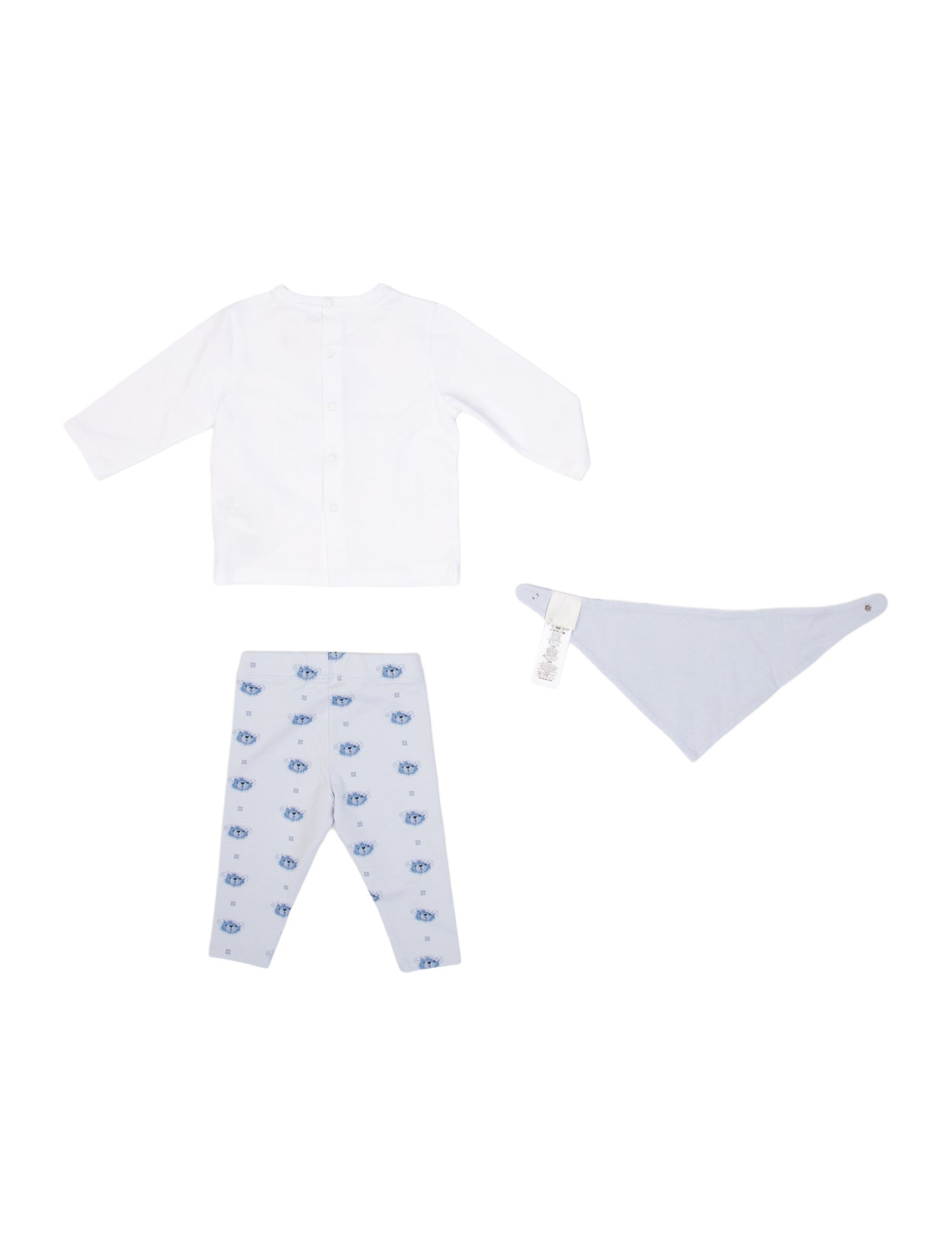 Givenchy Cotton white and blue patterned set