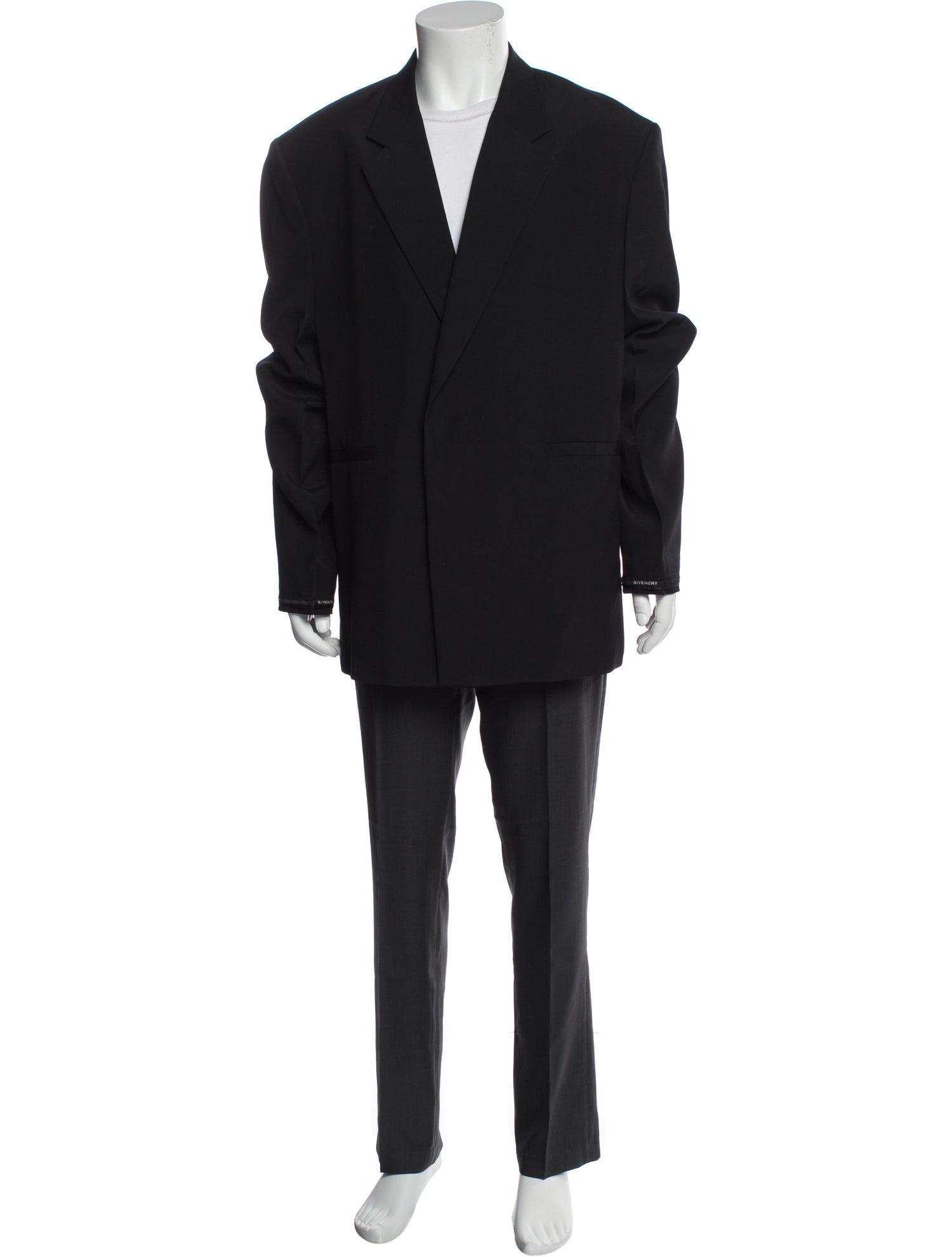 Givenchy Wool Grosgrain Trim Blazer