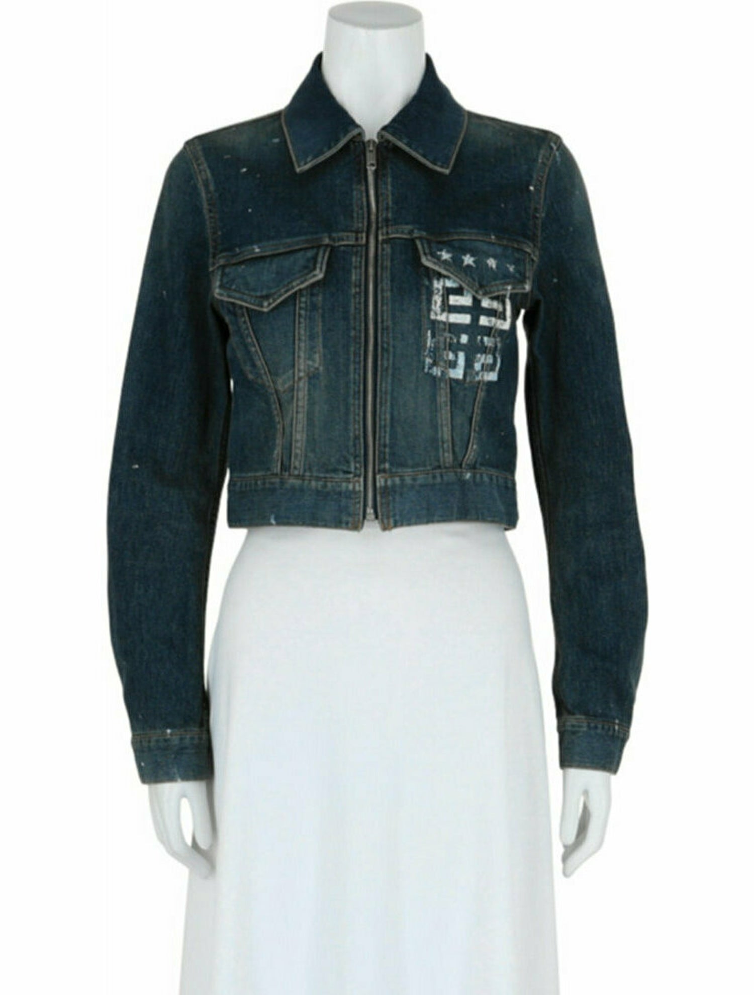 Givenchy Graphic Print Denim Jacket w/ Tags