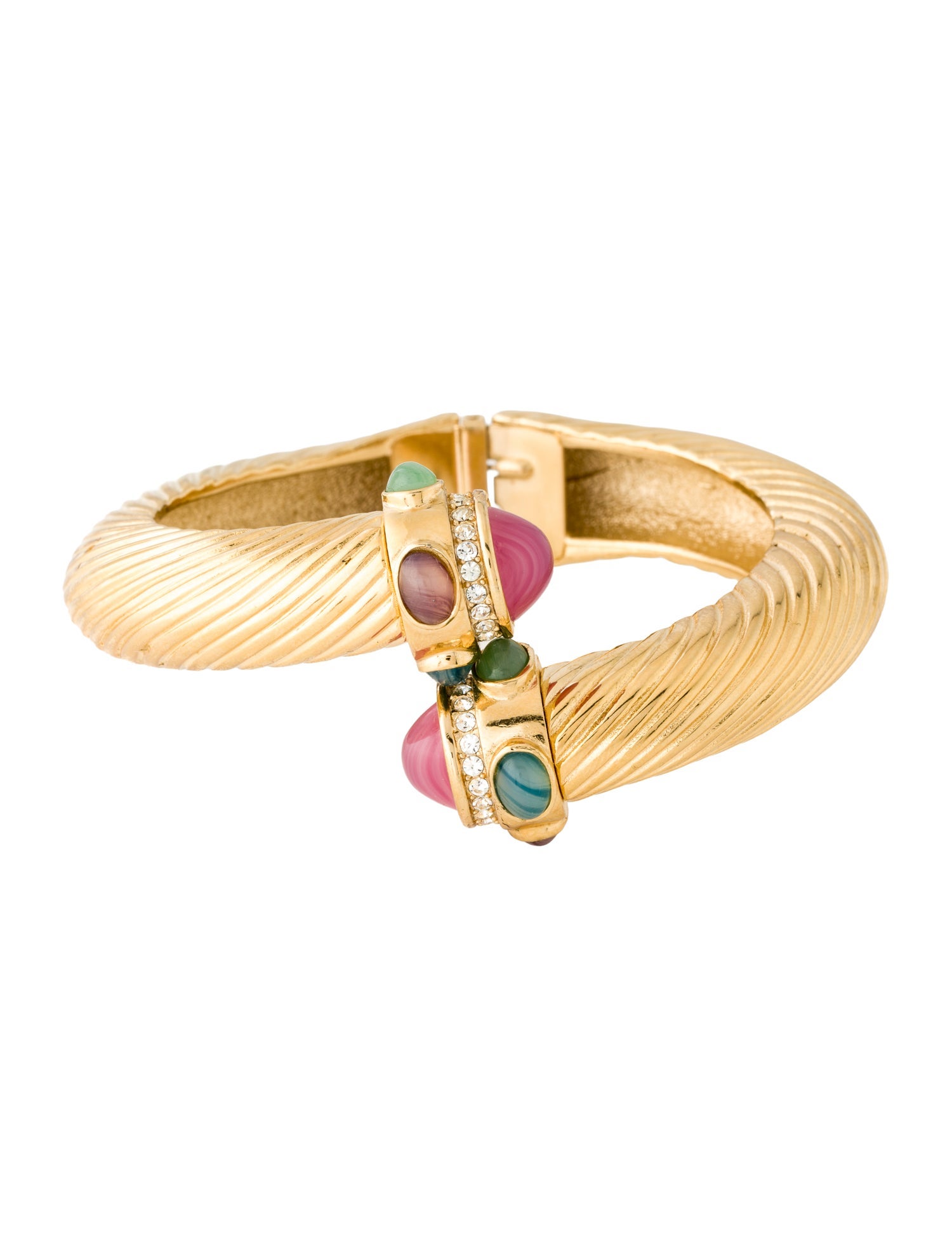 Givenchy Vintage Resin & Crystal Cuff Bracelet