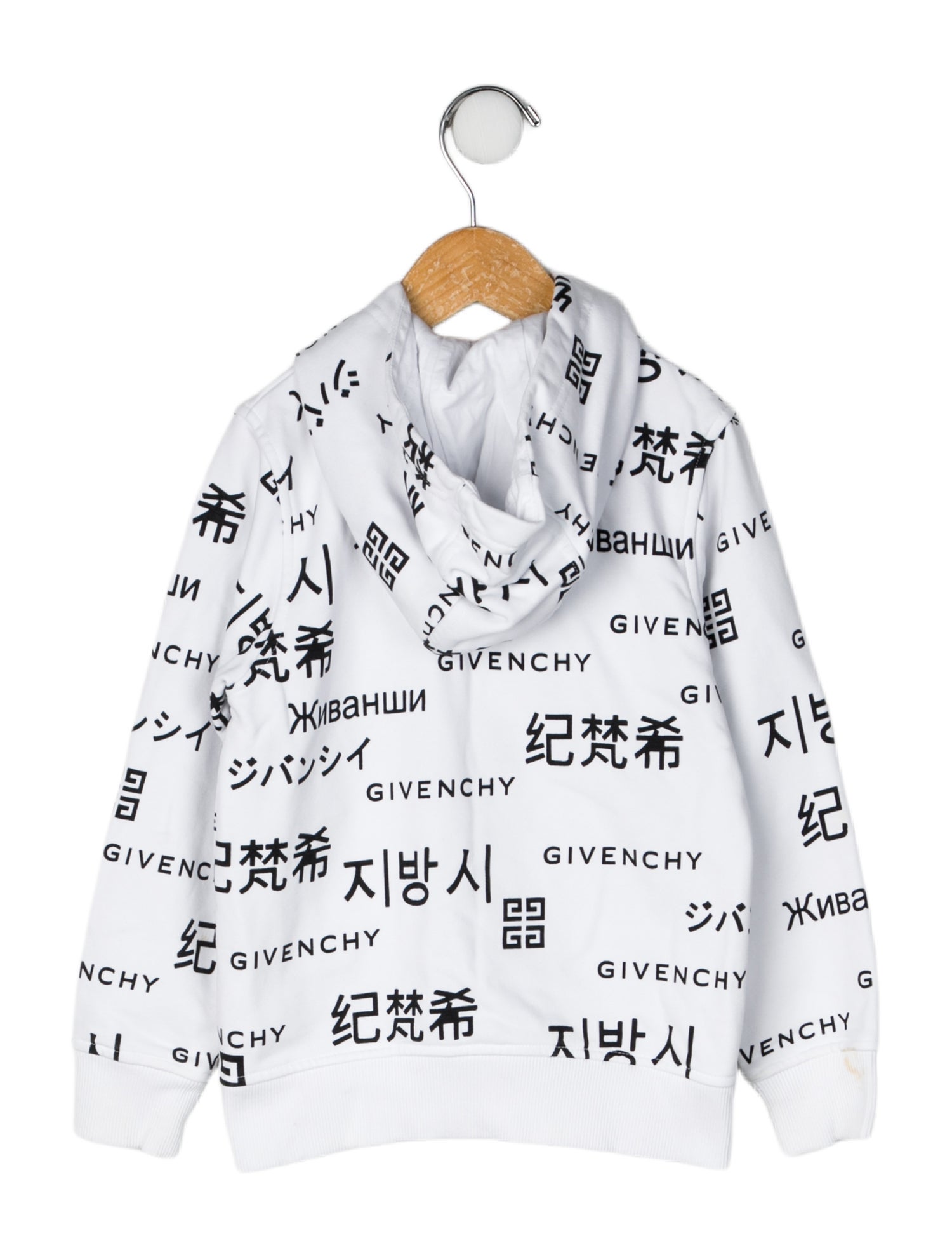 Givenchy Cotton All Over Print Hooded Sweatshirt