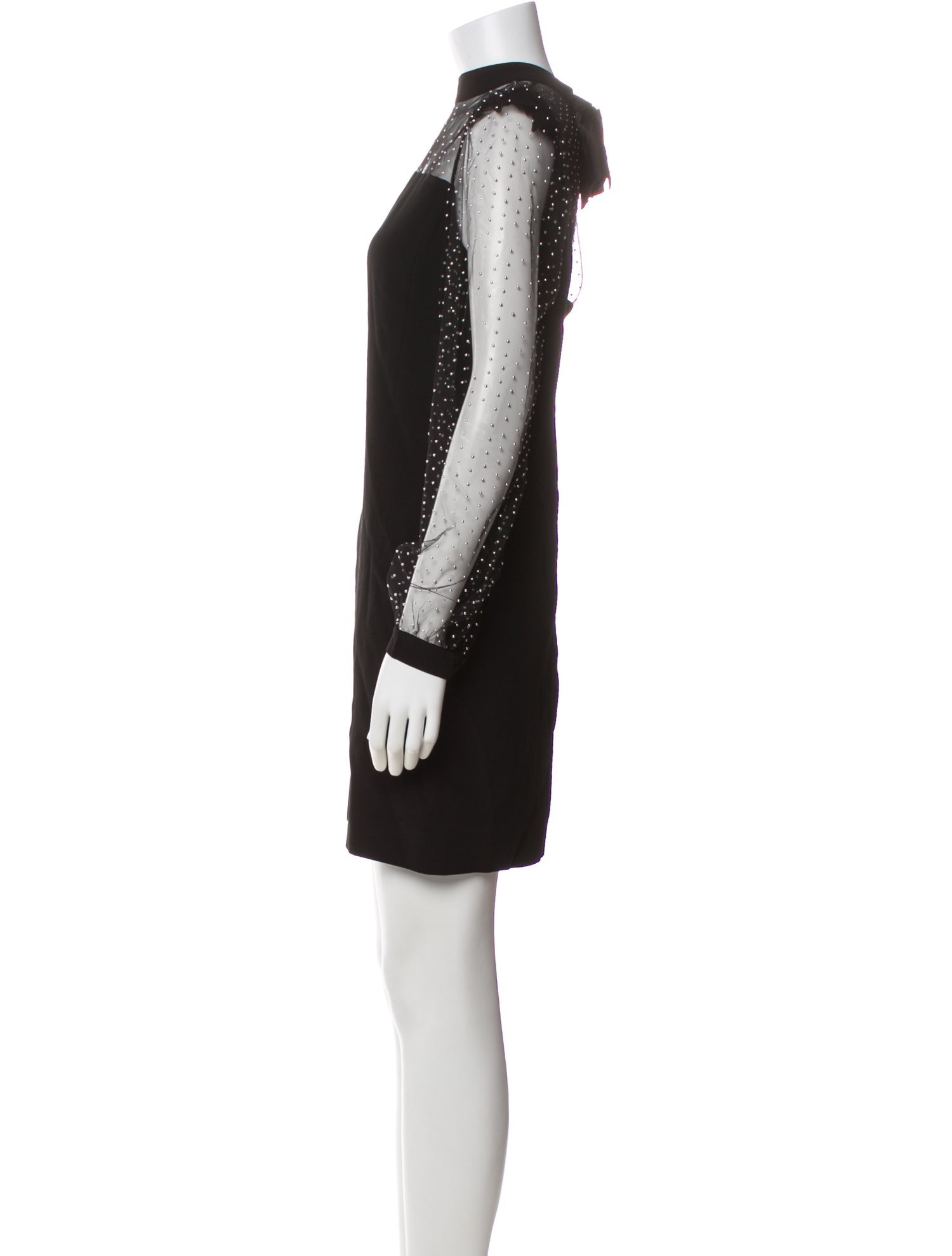 chinese dress ladies Ciao Lucia Genevieve Black Velvet Mini Dress with Bow XL