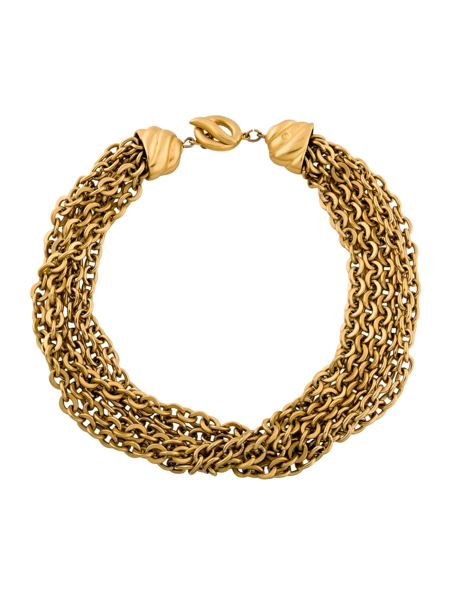 Givenchy Vintage Multistrand Chain Necklace