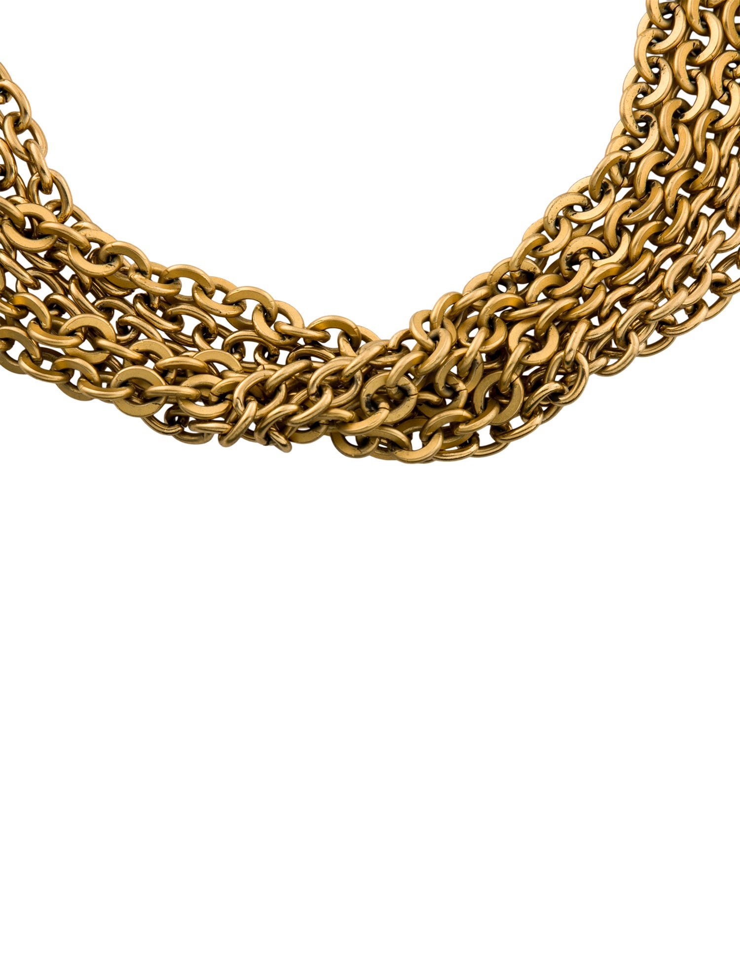 Givenchy Vintage Multistrand Chain Necklace