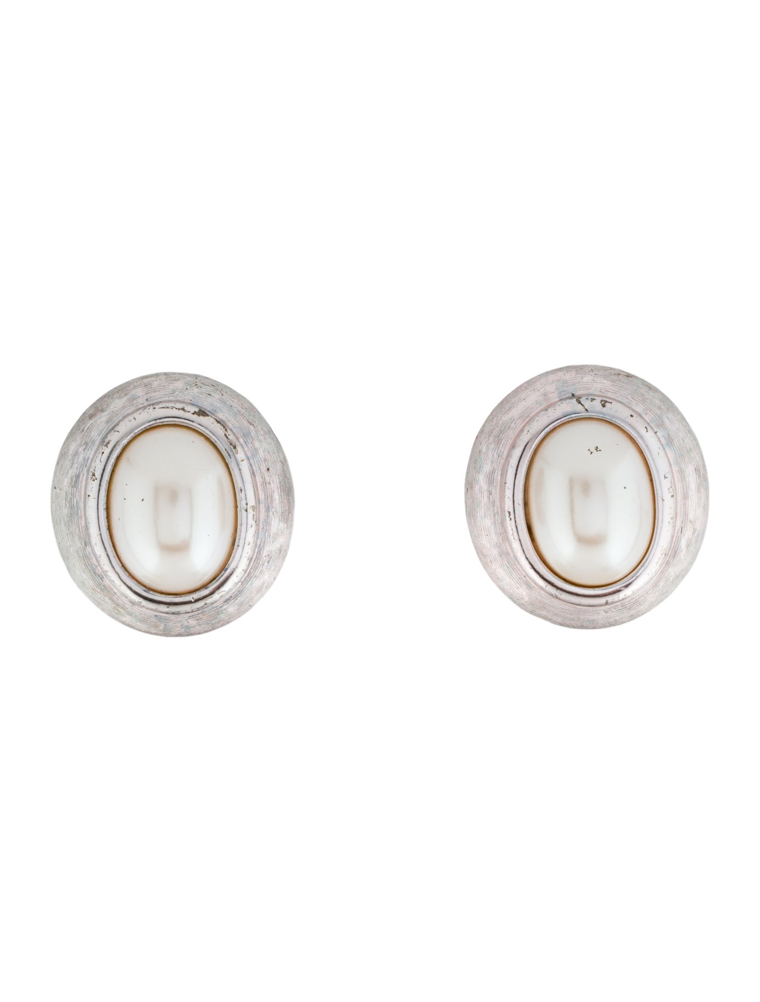 Givenchy Vintage Faux Pearl Clip-On Earrings