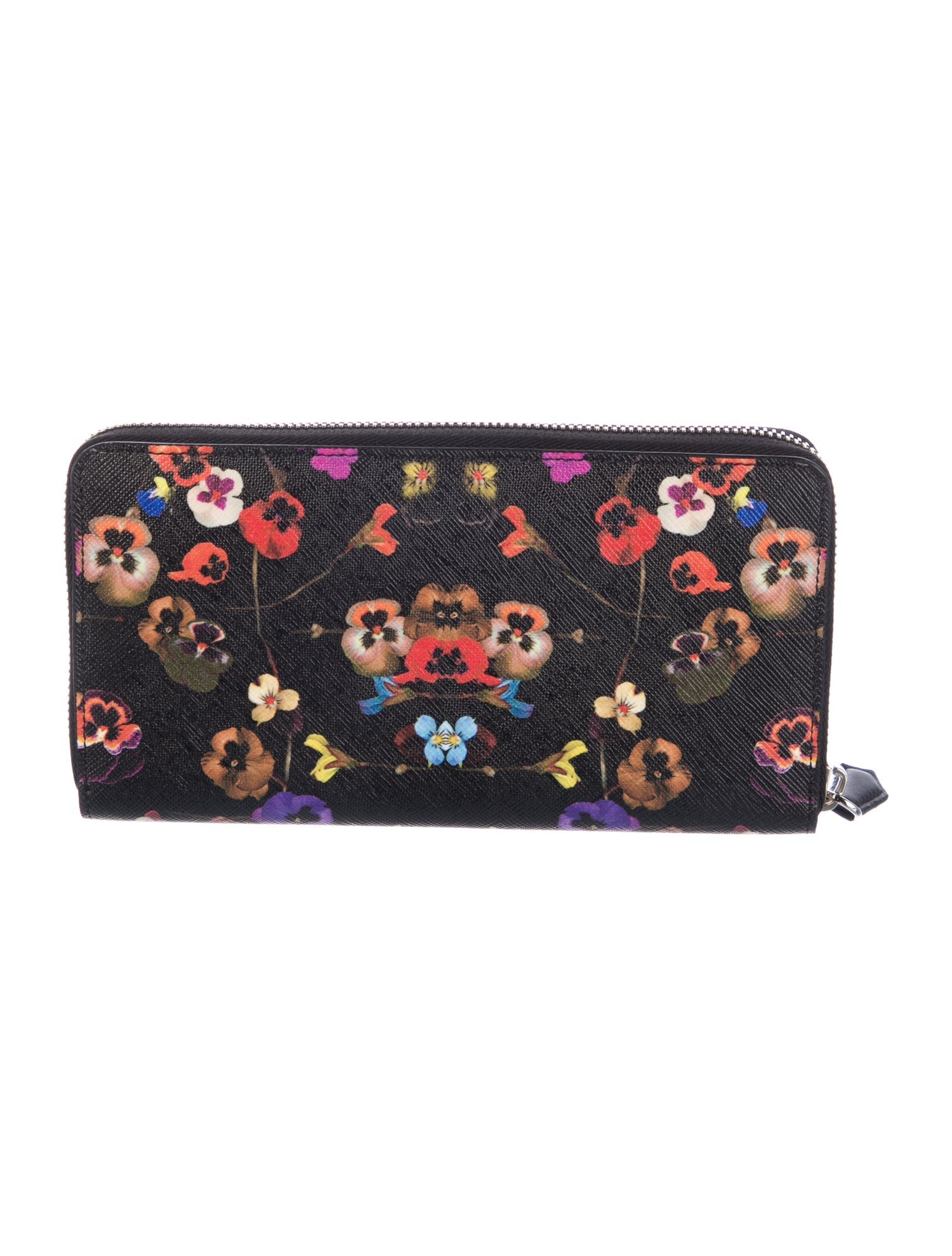 Givenchy Leather Floral Print Continental Wallet