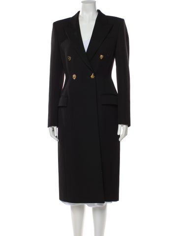 Pre-owned Givenchy Wool Peacoat In Gray