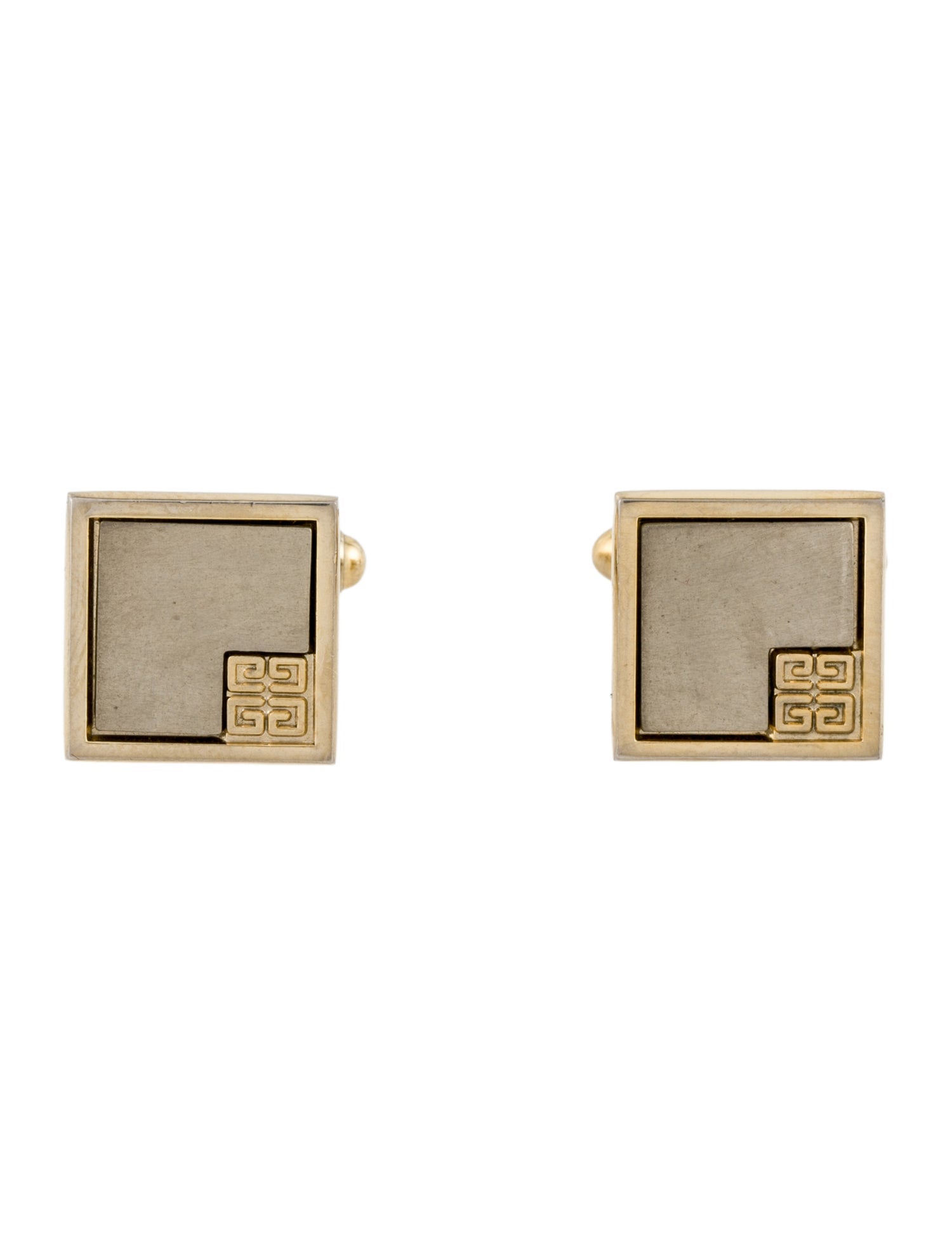Givenchy Vintage Two tone Logo Cufflinks