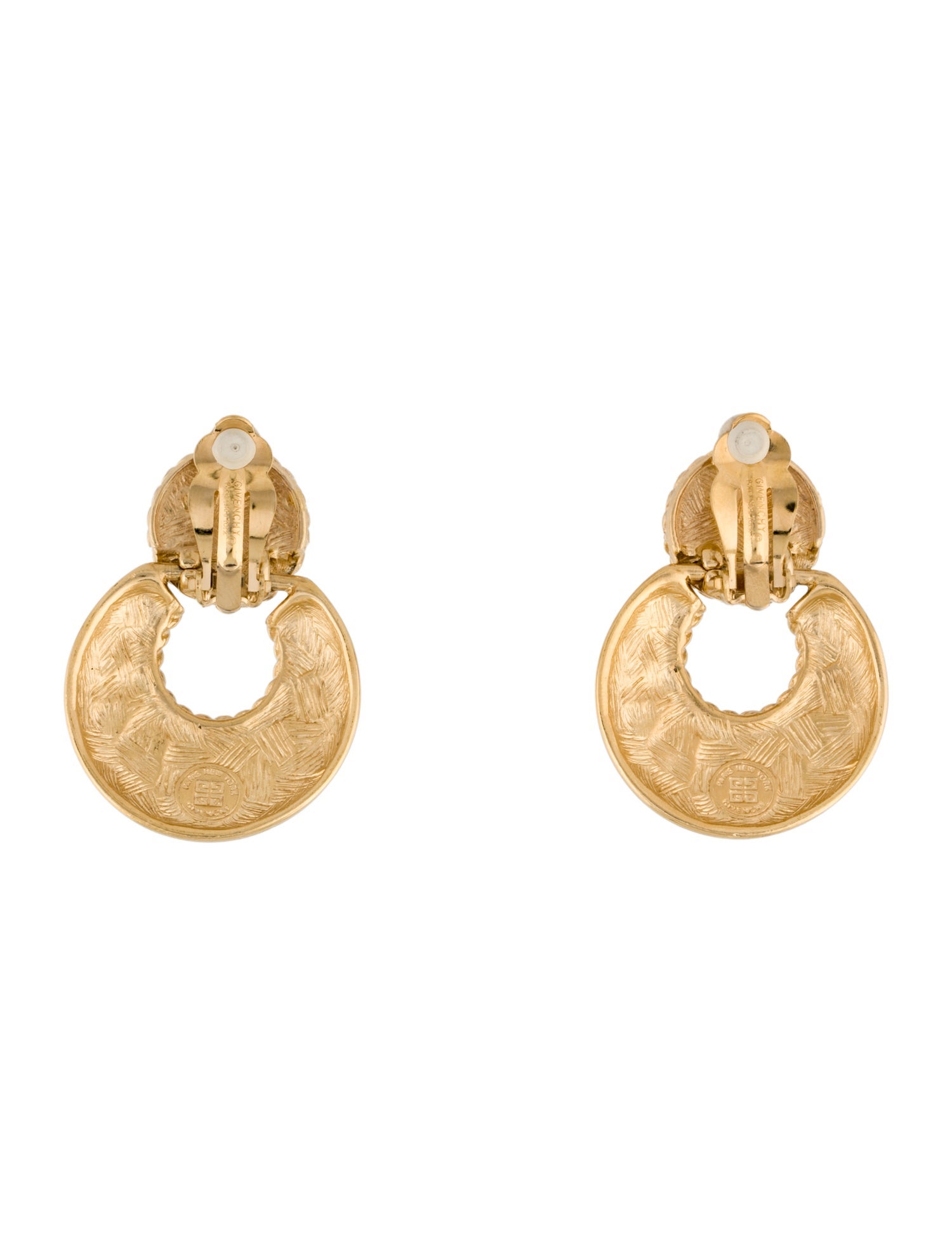 Givenchy Vintage Enamel & Stone Clip-On Earrings