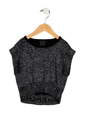 Pre-owned Givenchy Babies' Toddler Girls' Short Sleeve Top In Black