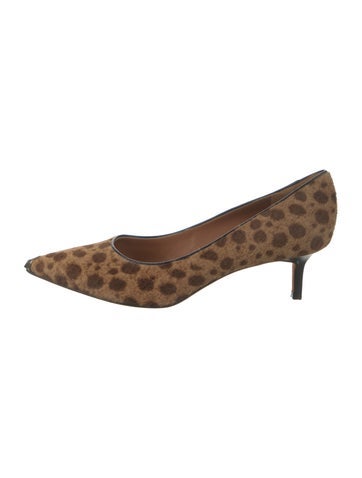Pre-owned Givenchy Ponyhair Animal Print Pumps In Brown