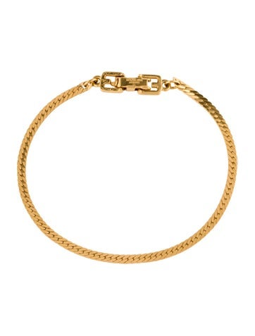 Pre-owned Givenchy Vintage Link Bracelet, 7" In Multi