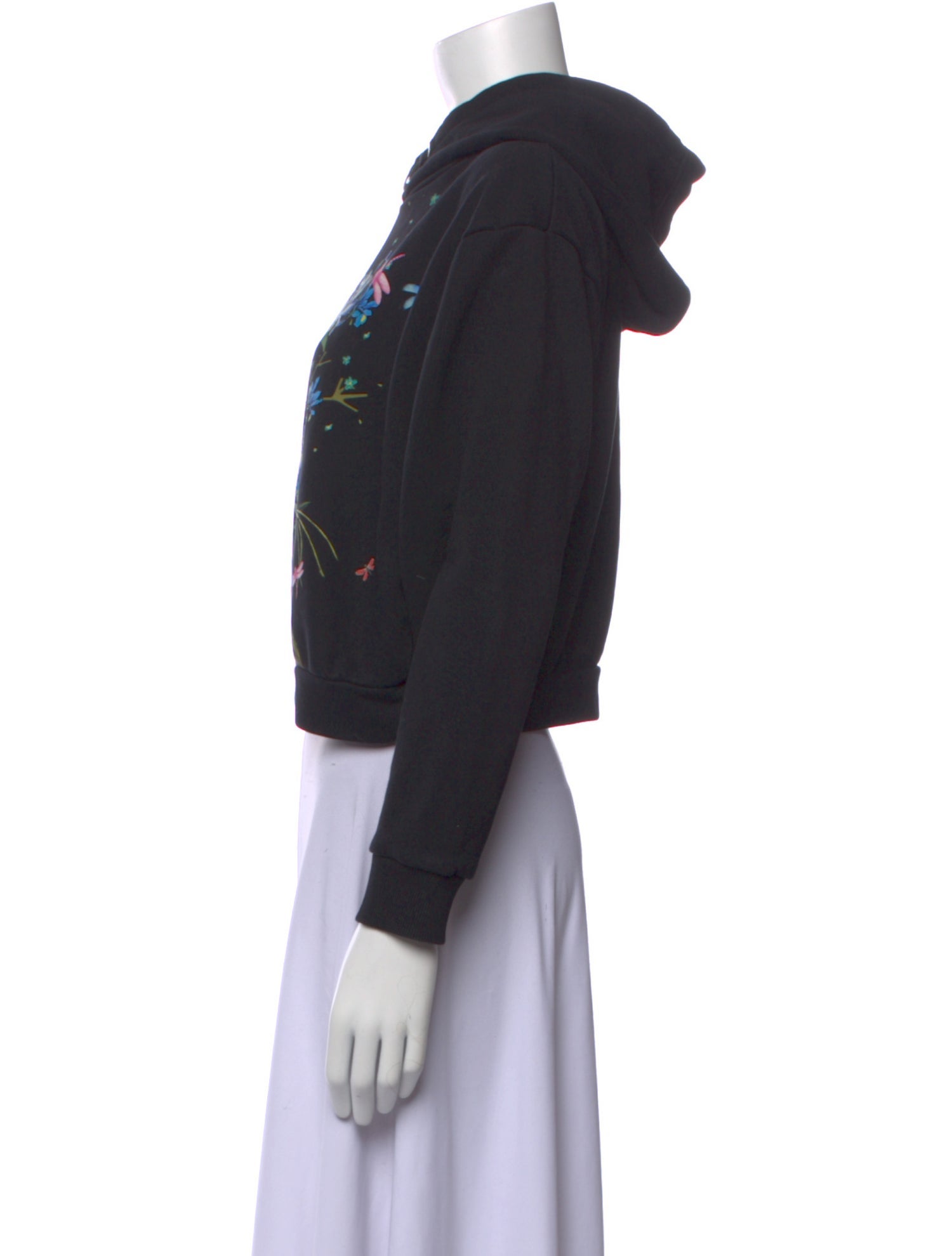 Givenchy Cotton black and multicolor patterned casual pullover jacket with hood