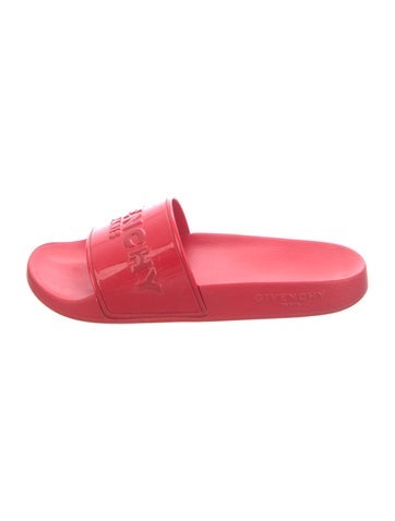 Pre-owned Givenchy Rubber Slides In Red
